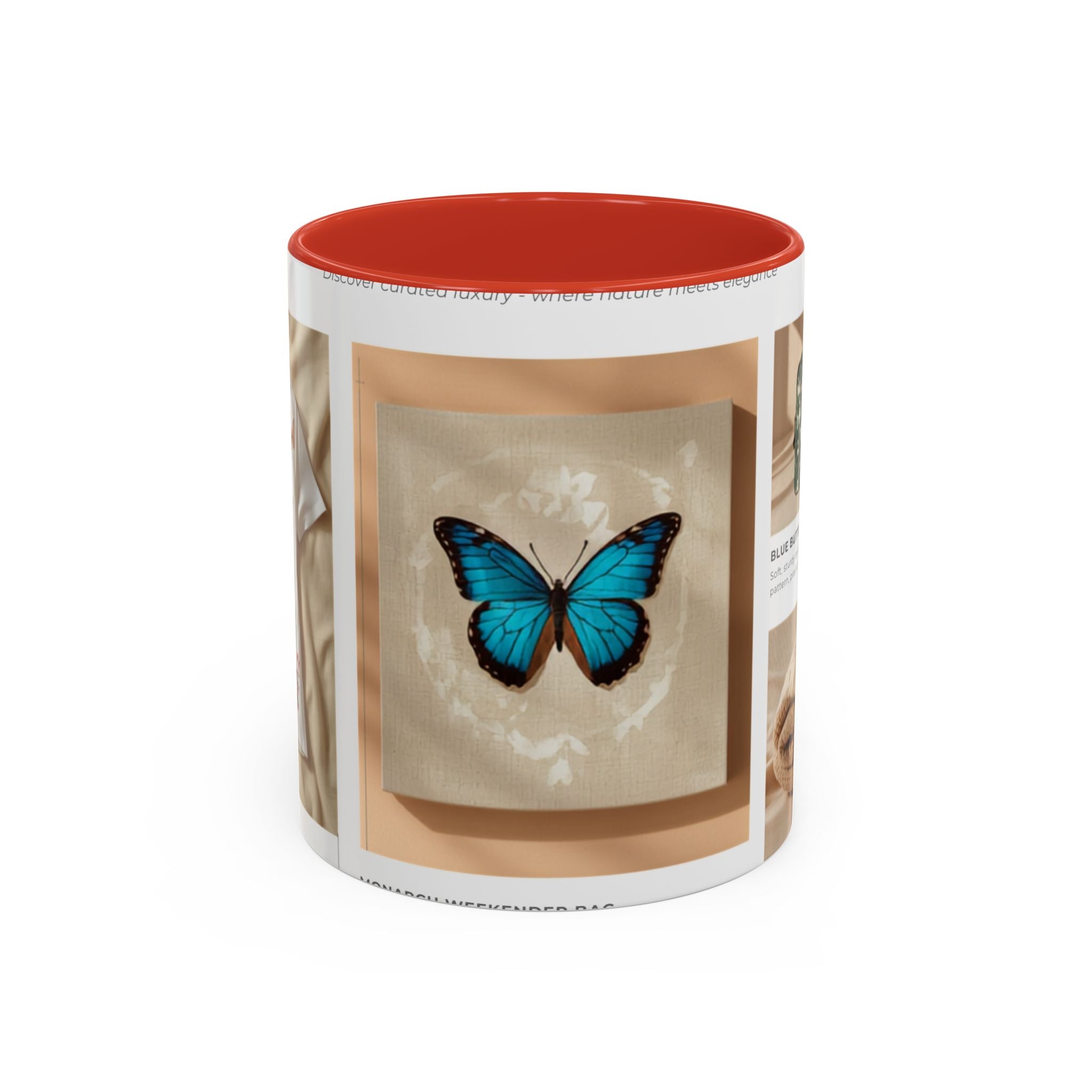 Butterfly Accent Coffee Mug — Blue Butterfly Collage 11/15oz
