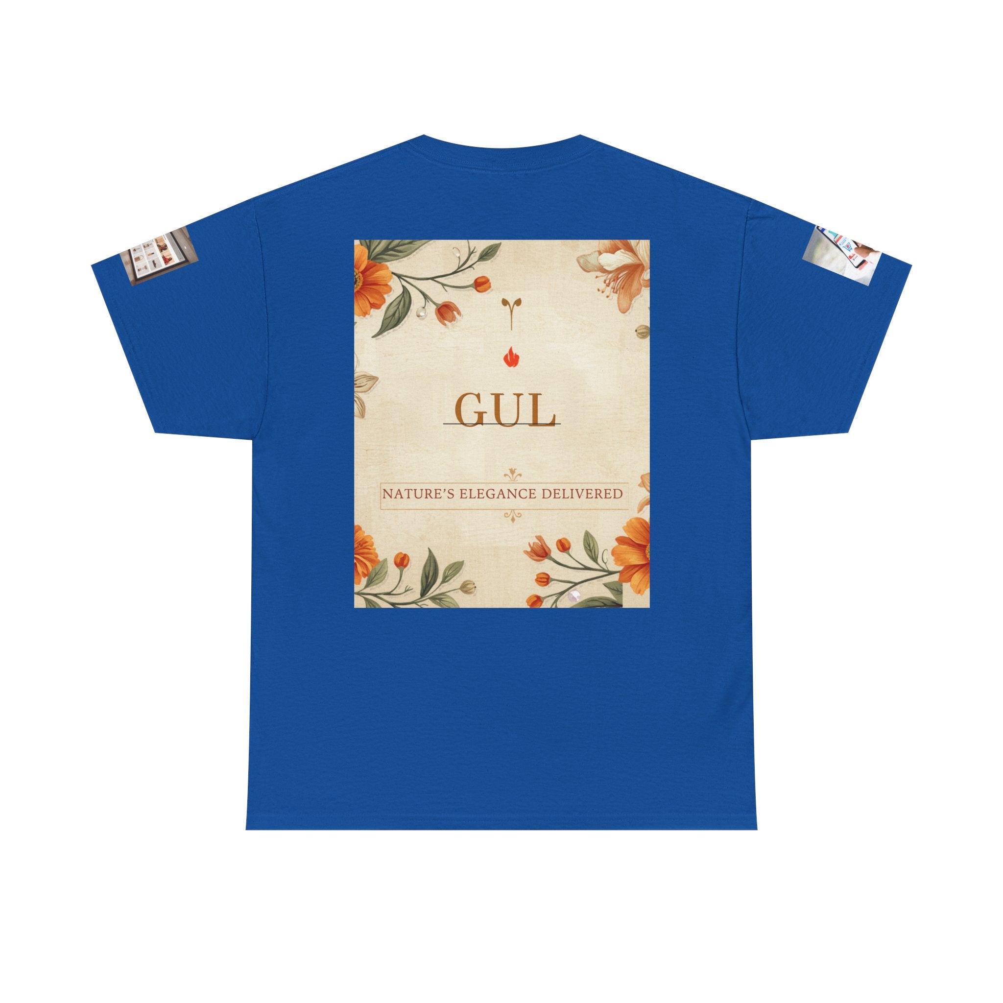 Floral Graphic Tee — GUL Botanical Print Cotton Shirt