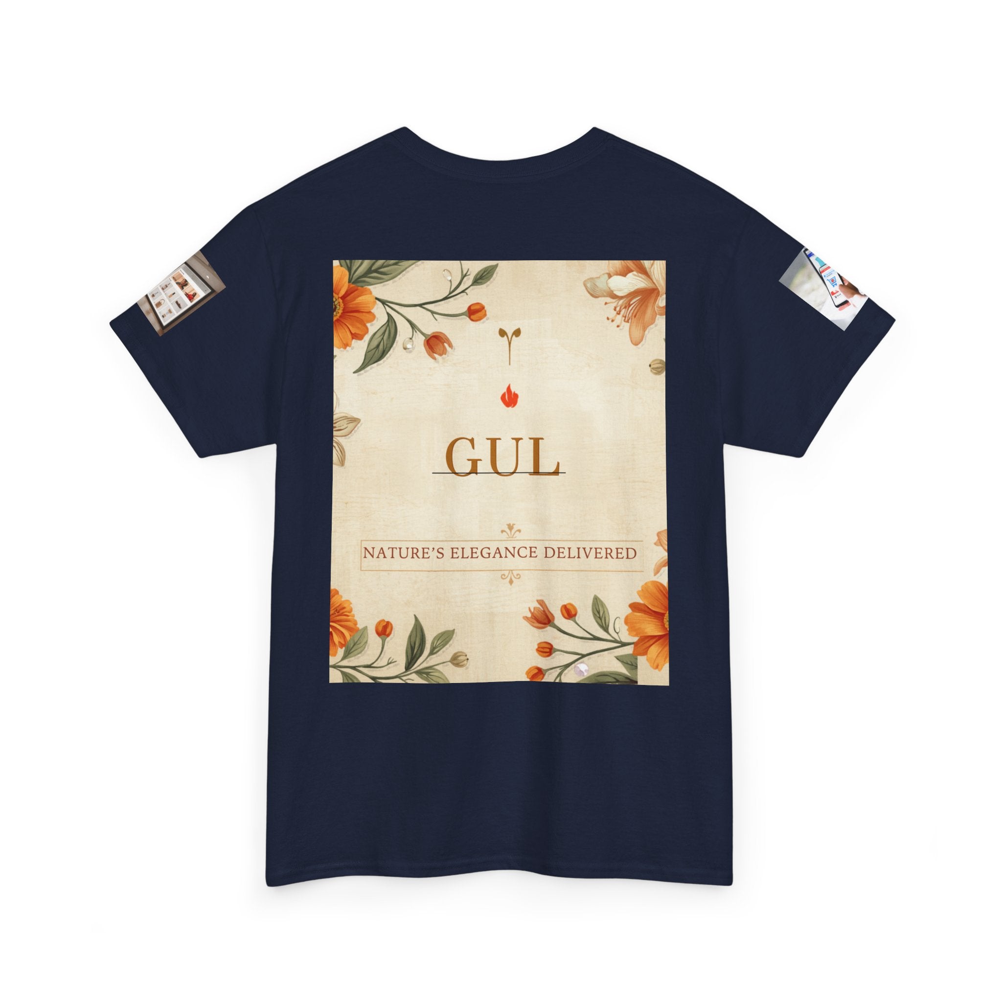 Floral Graphic Tee — GUL Botanical Print Cotton Shirt
