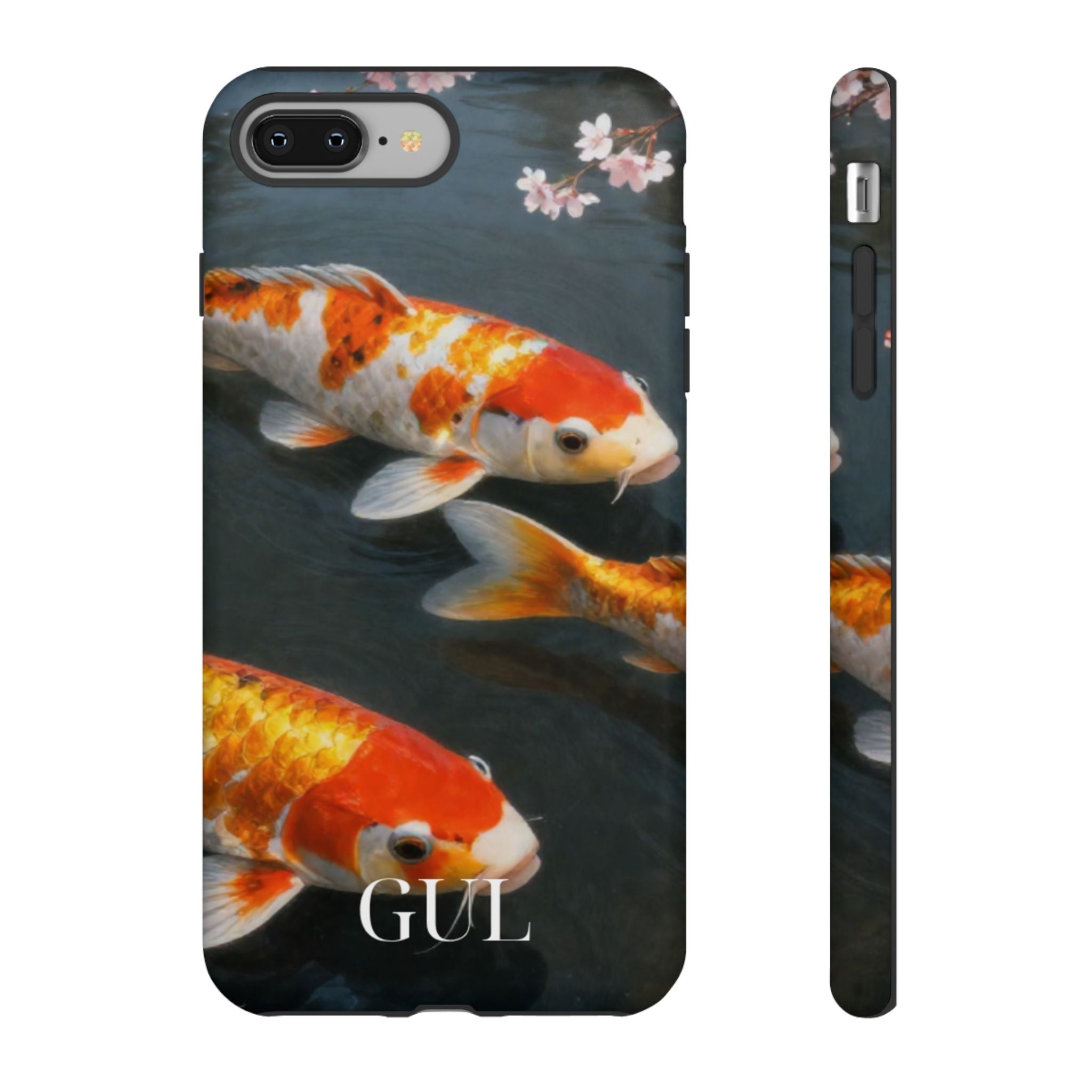 Koi Fish Tough Phone Case — Floral Pond Design