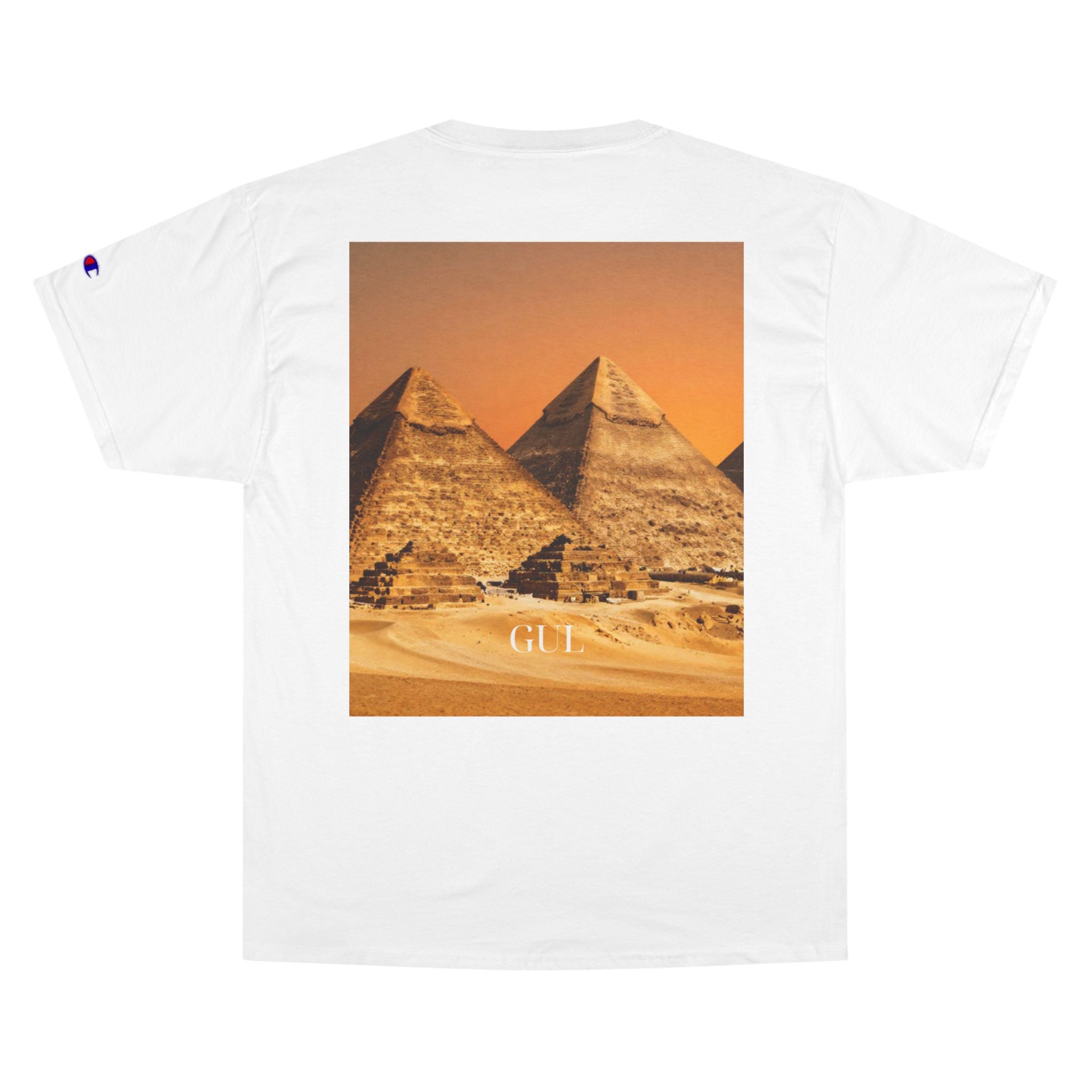 Champion Graphic T‑Shirt — Succulent & Pyramid Photo Print Tee