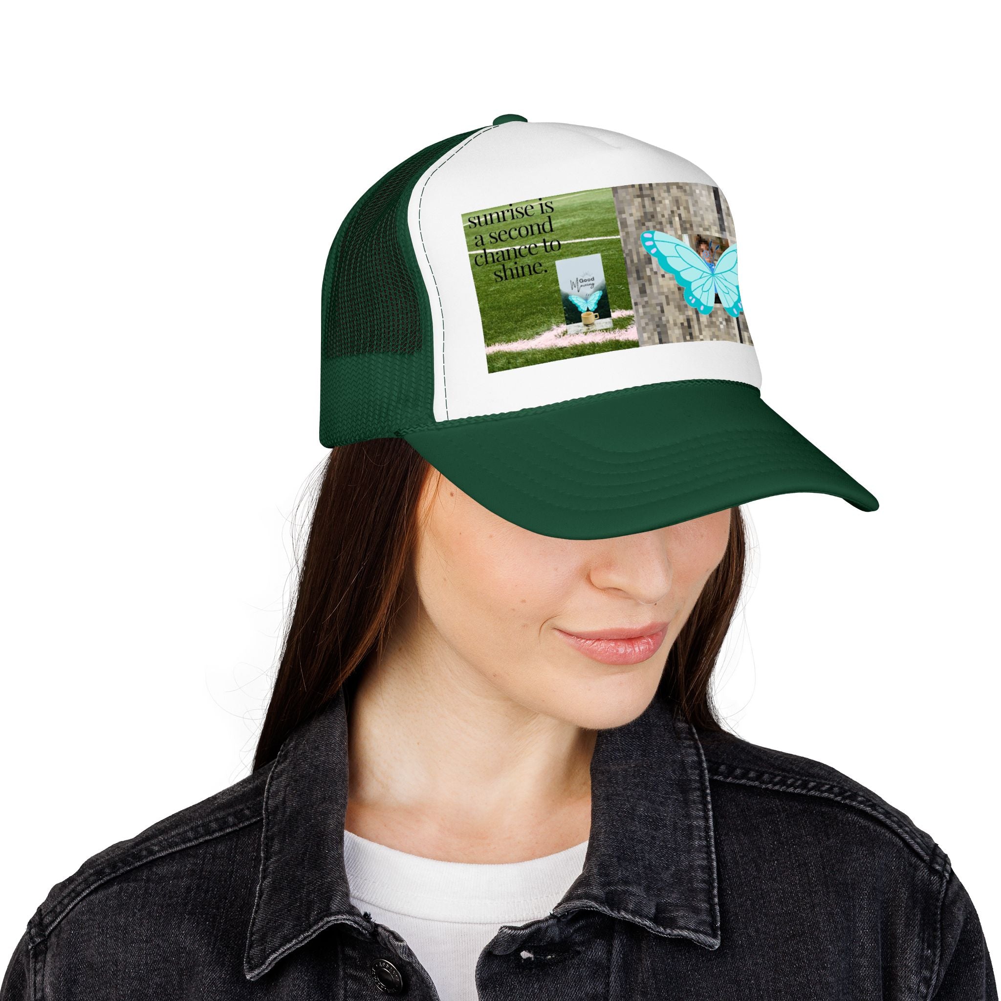 Butterfly Memorial Trucker Hat — In Loving Memory Grave Marker Cap
