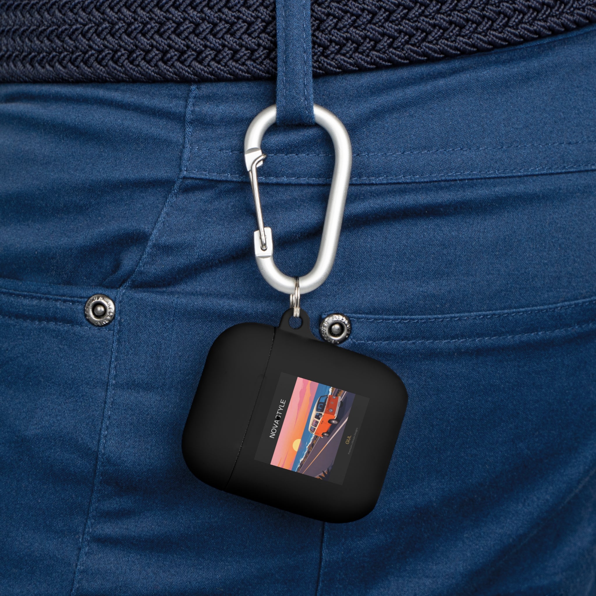AirPods Case — Retro Sunset Van & Forest Deer Prints