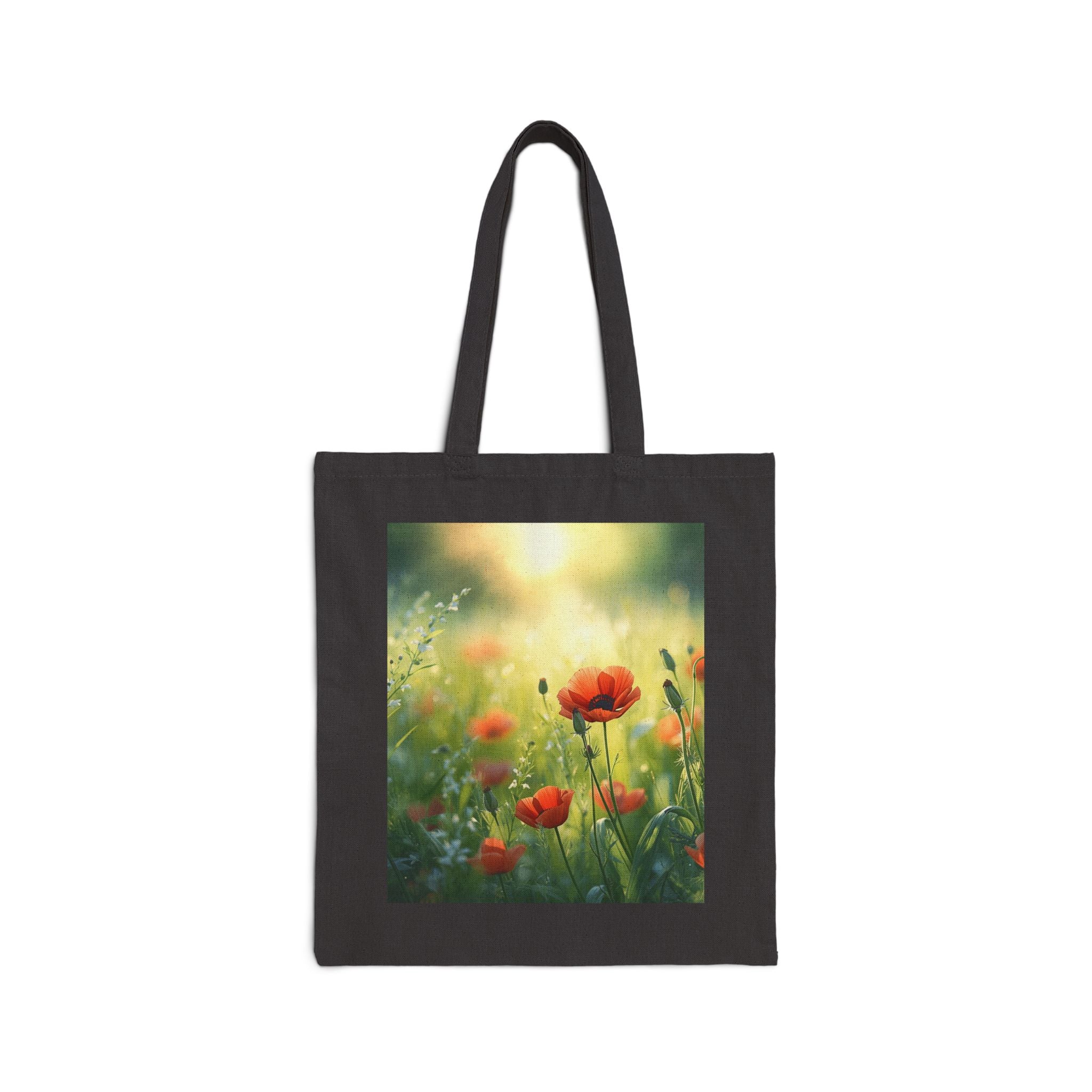 Canvas Tote Bag — Seaside Gull & Sunlit Poppies Art Prints