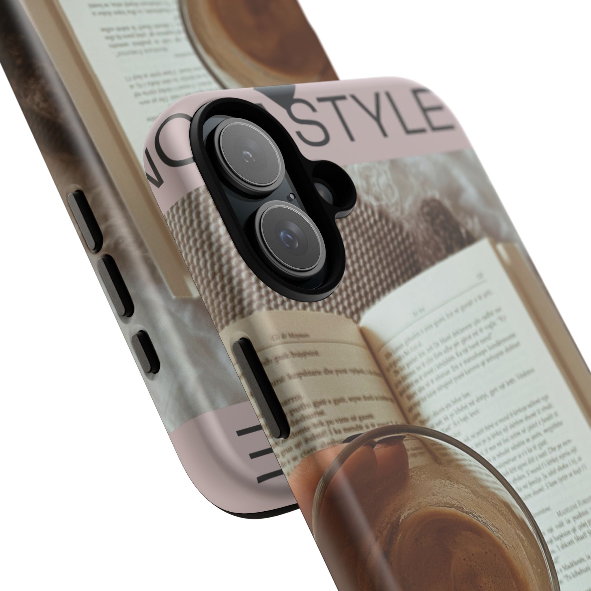 Cozy Reading Phone Case — Coffee & Book Protective Cover
