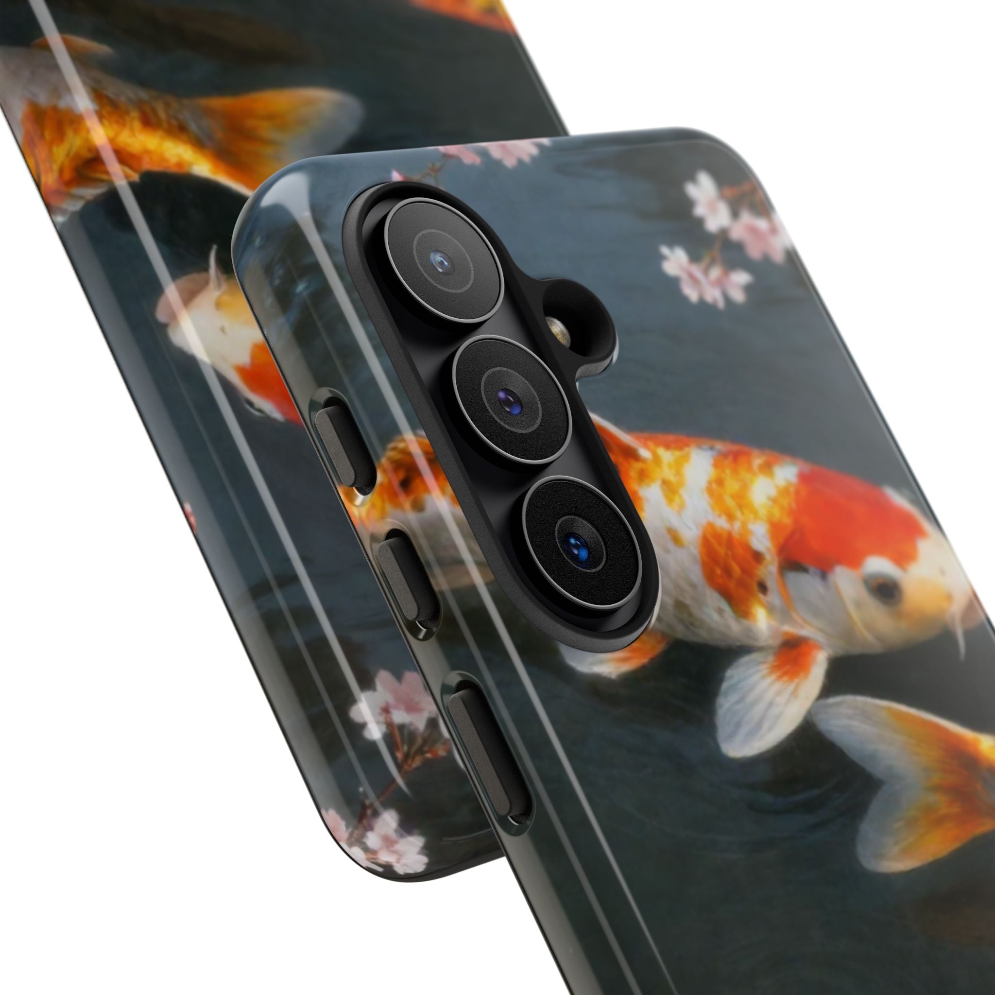 Koi Fish Tough Phone Case — Floral Pond Design