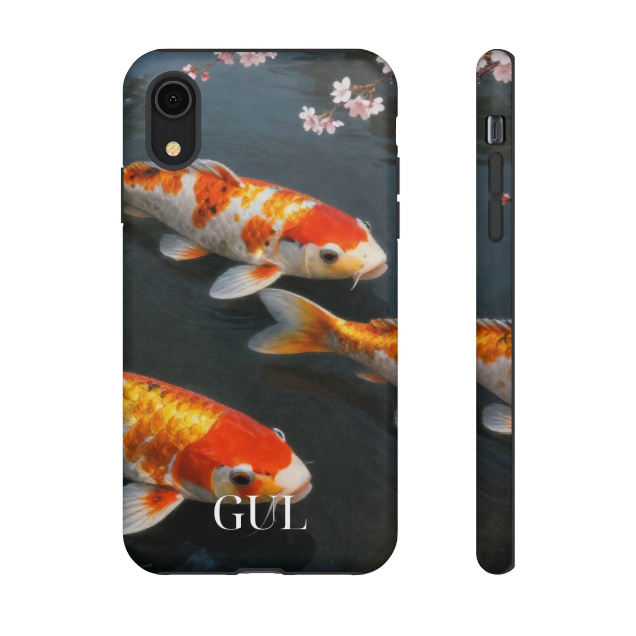 Koi Fish Tough Phone Case — Floral Pond Design