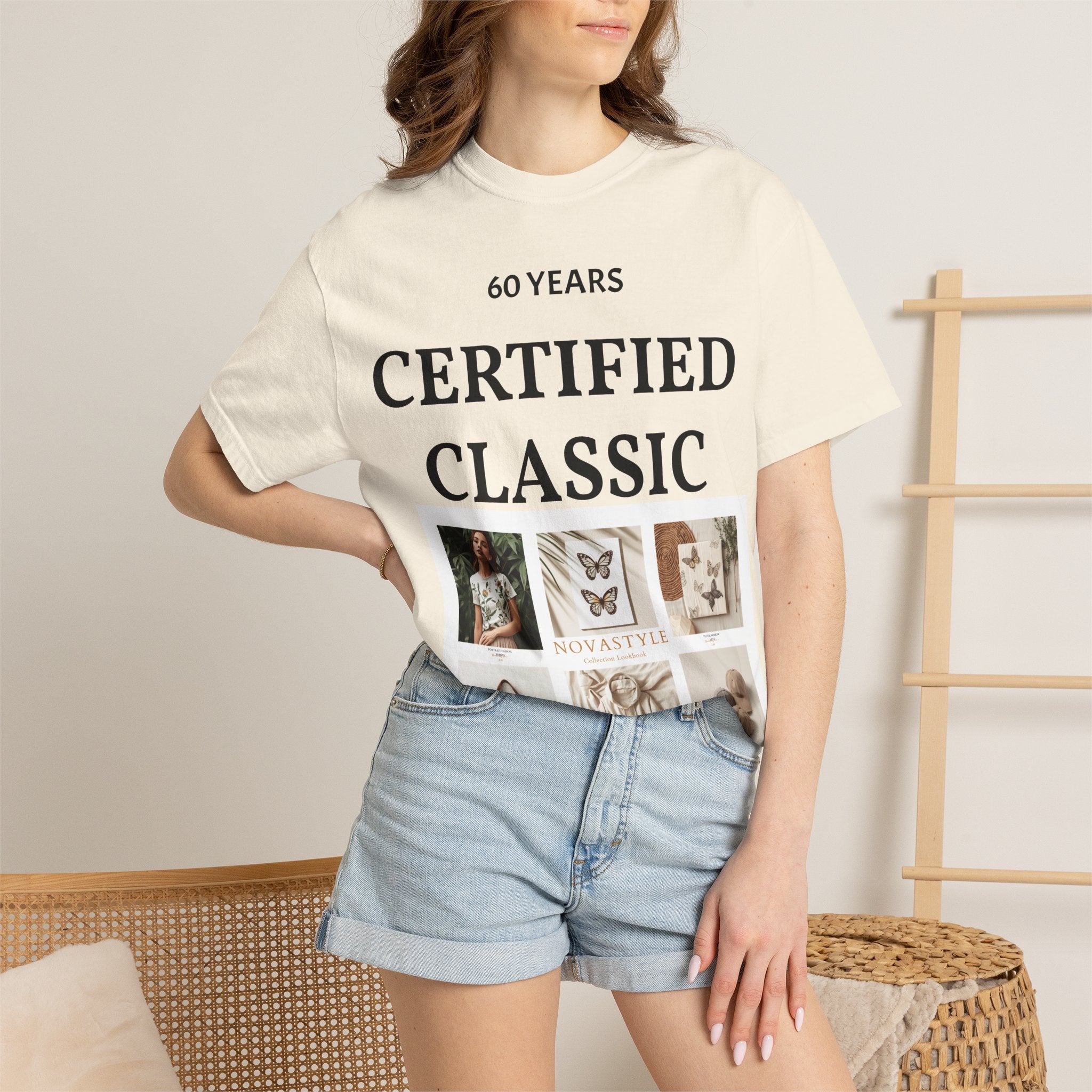 Certified Classic 60 Years T-Shirt – Vintage Collage Home & Lifestyle Tee