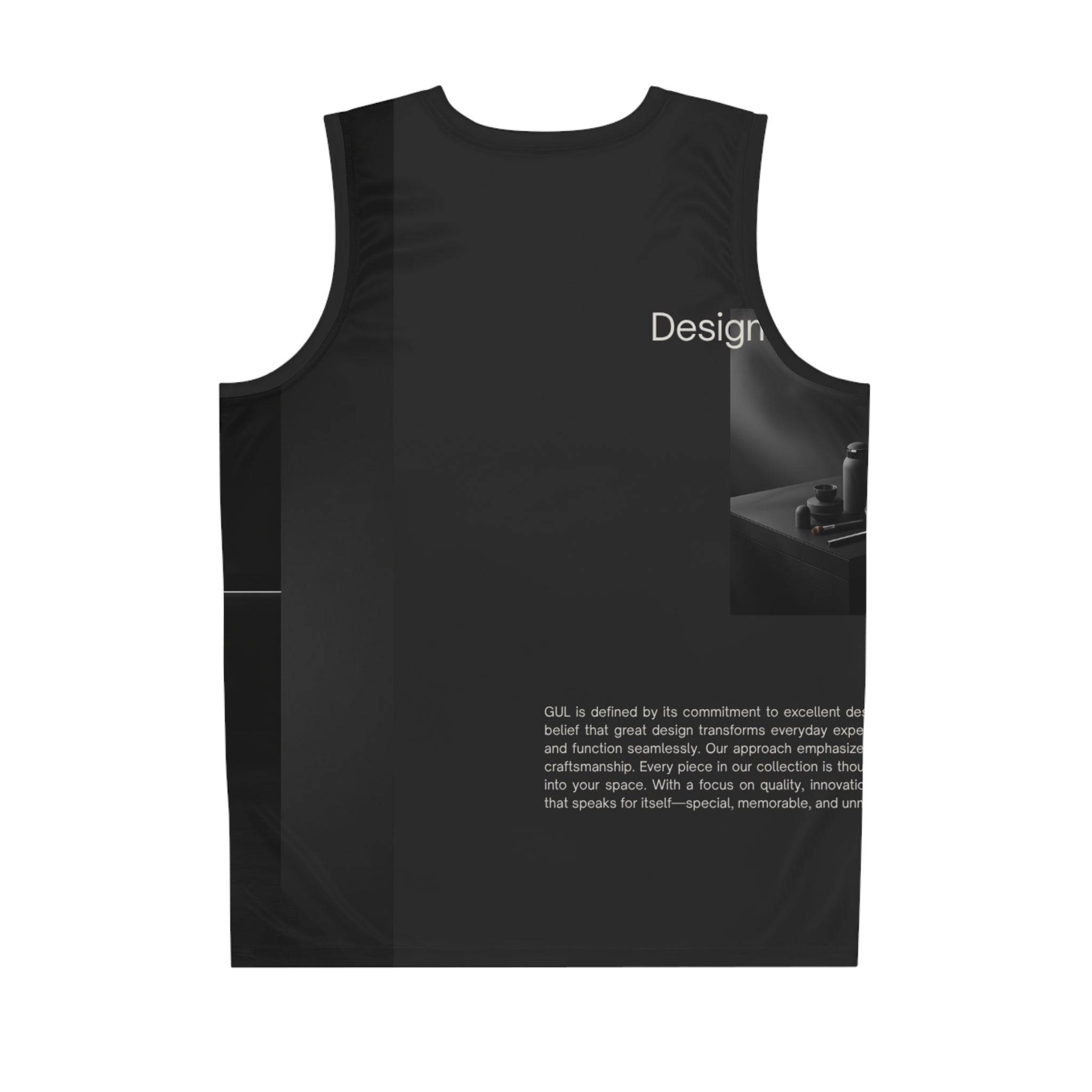 Abstract Red Basketball Jersey — All-Over Print Music & Street Art Design
