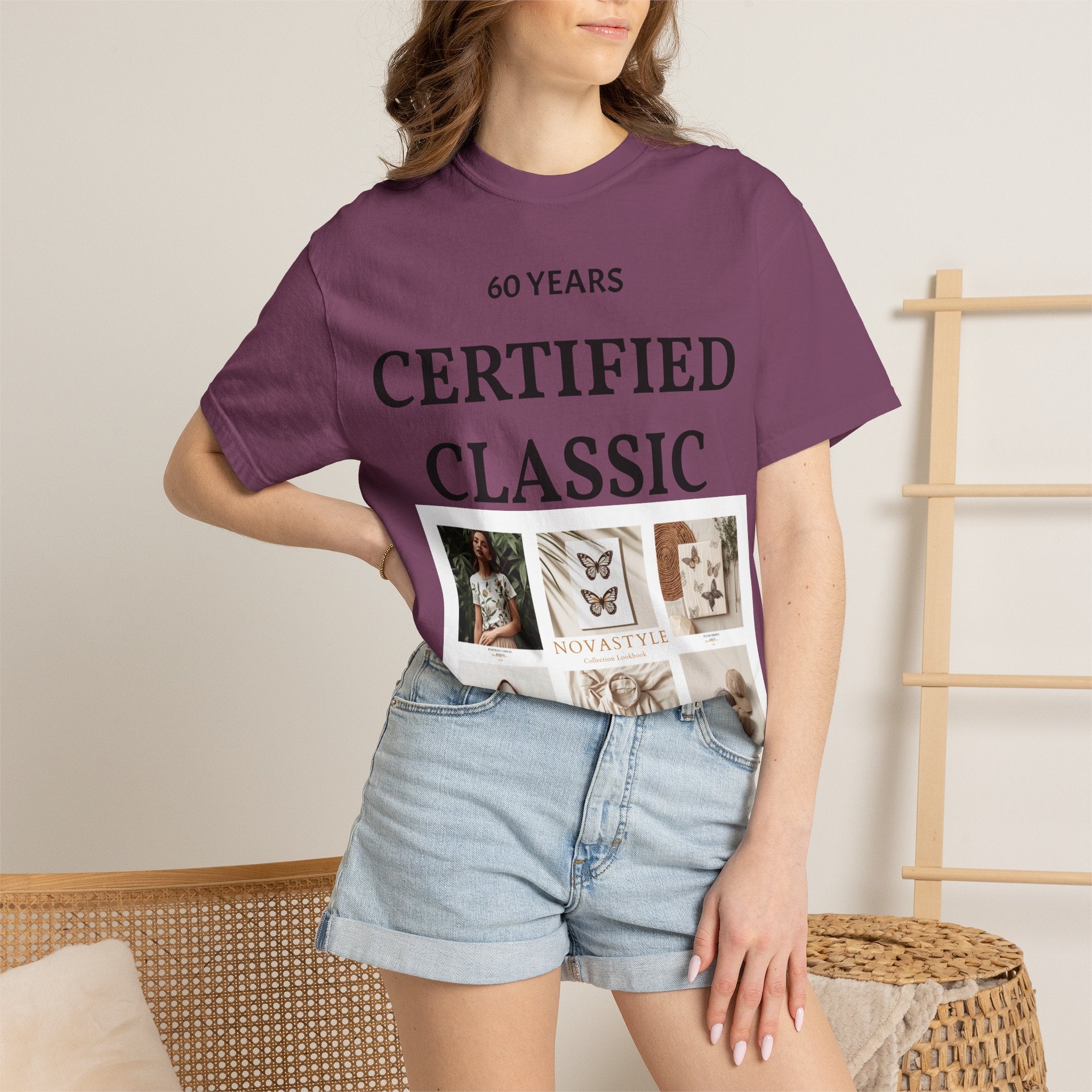 Certified Classic 60 Years T-Shirt – Vintage Collage Home & Lifestyle Tee