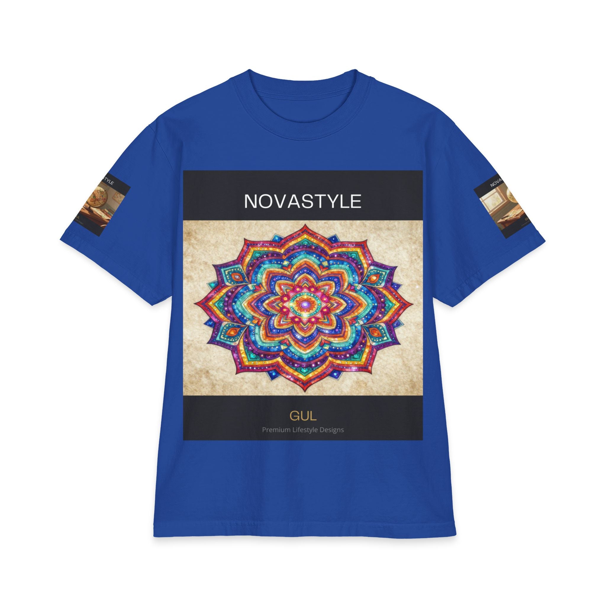 T-Shirt — NOVASTYLE Colorful Mandala & Bonsai Graphic Tee