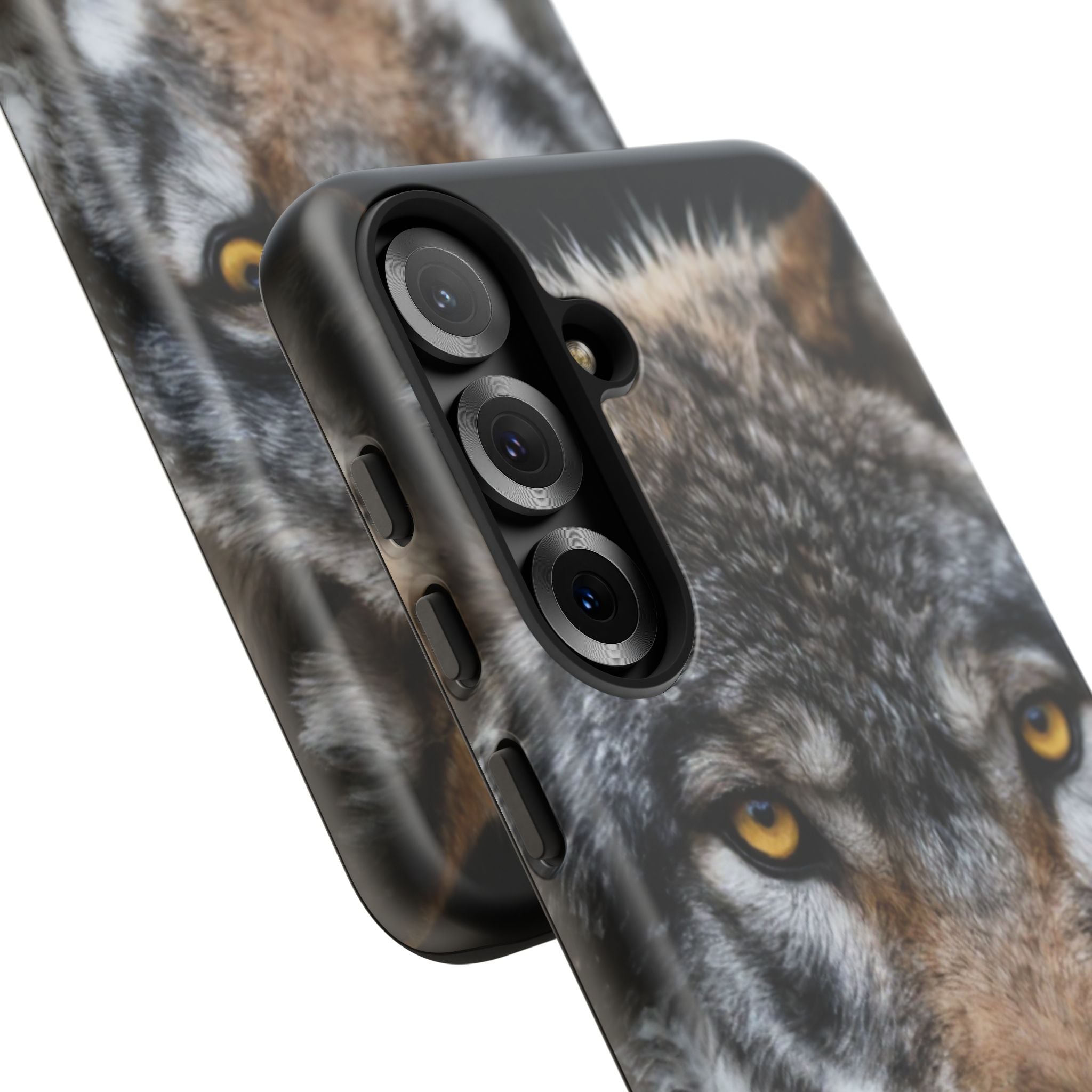 Wolf Eyes Phone Case — Fierce Wildlife iPhone Protective Case with ‘GUL’ Text