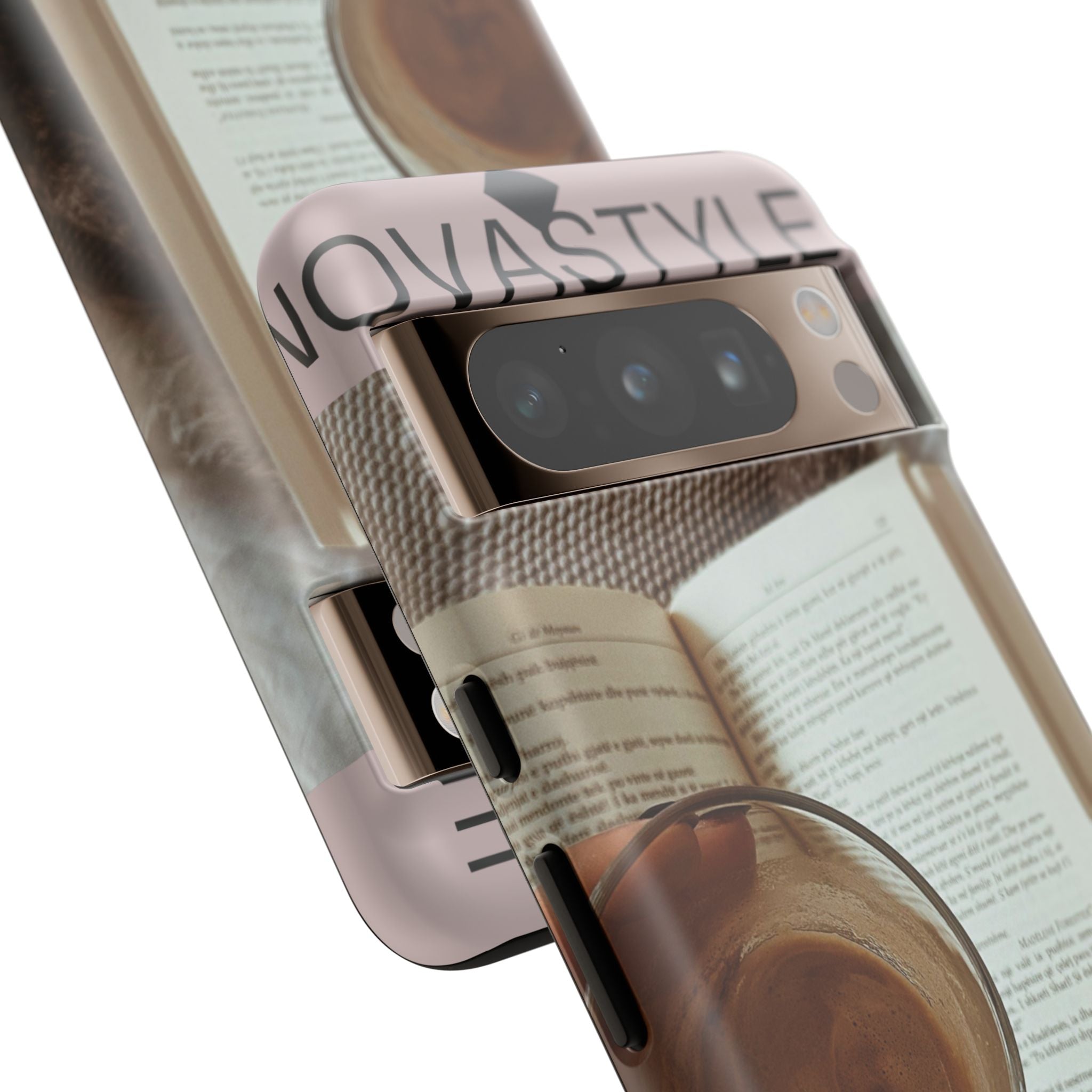Cozy Reading Phone Case — Coffee & Book Protective Cover