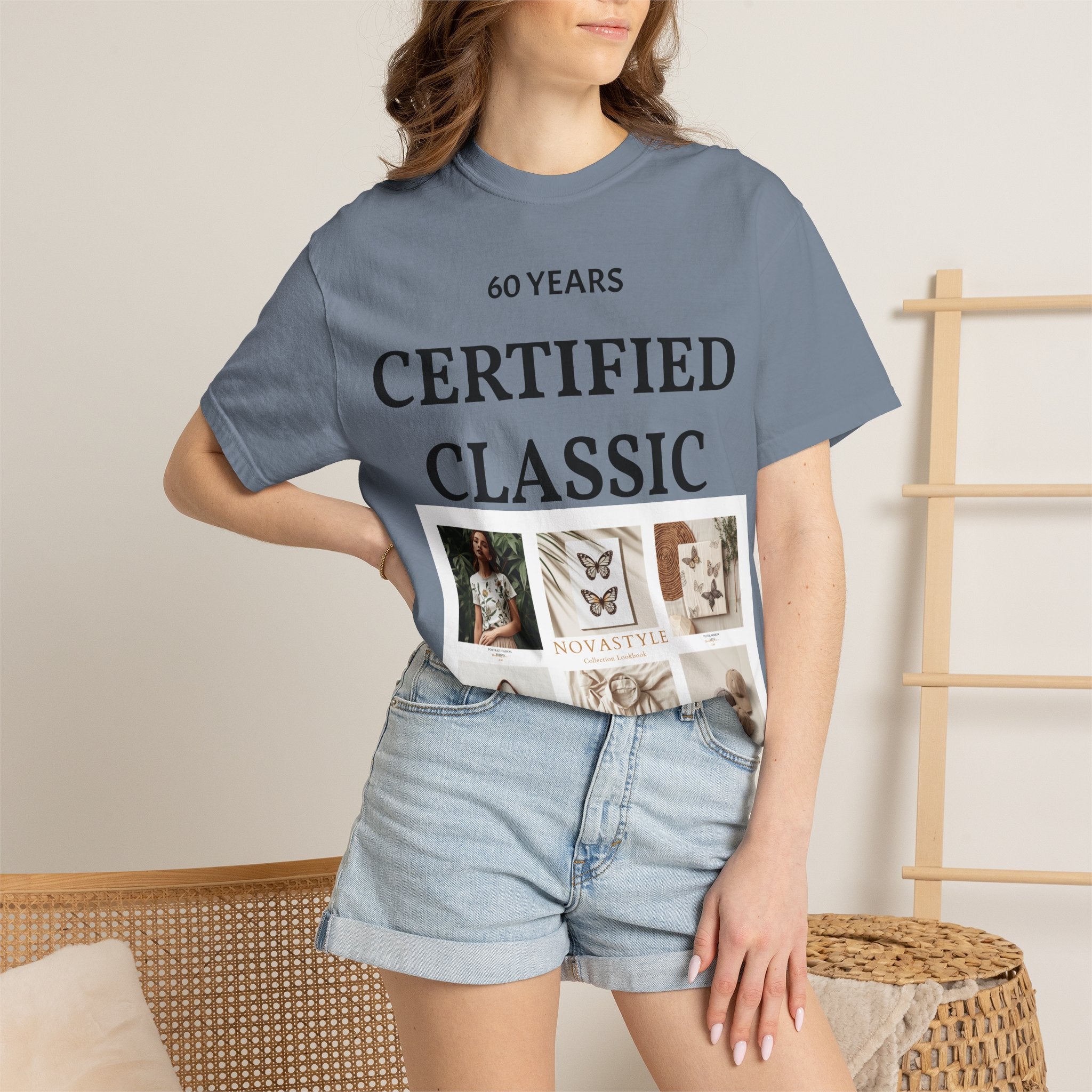 Certified Classic 60 Years T-Shirt – Vintage Collage Home & Lifestyle Tee