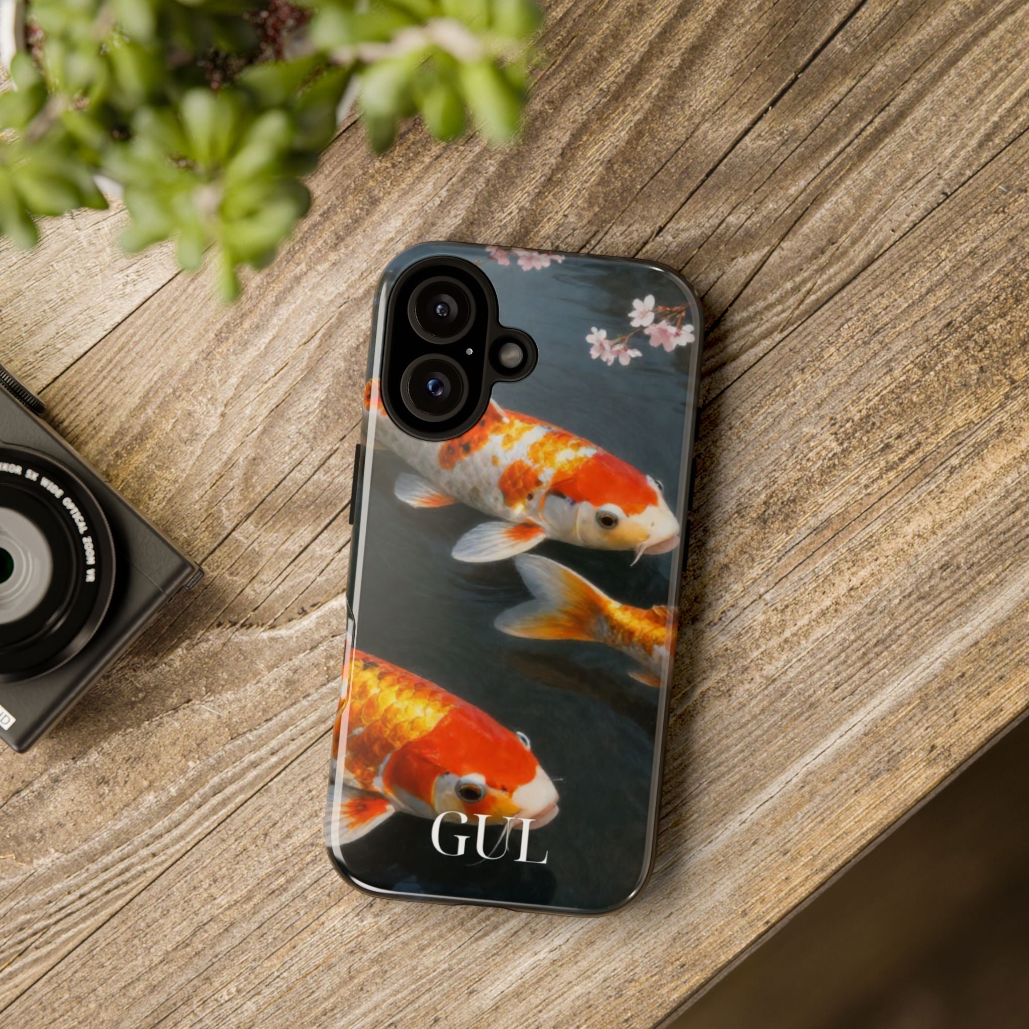 Koi Fish Tough Phone Case — Floral Pond Design