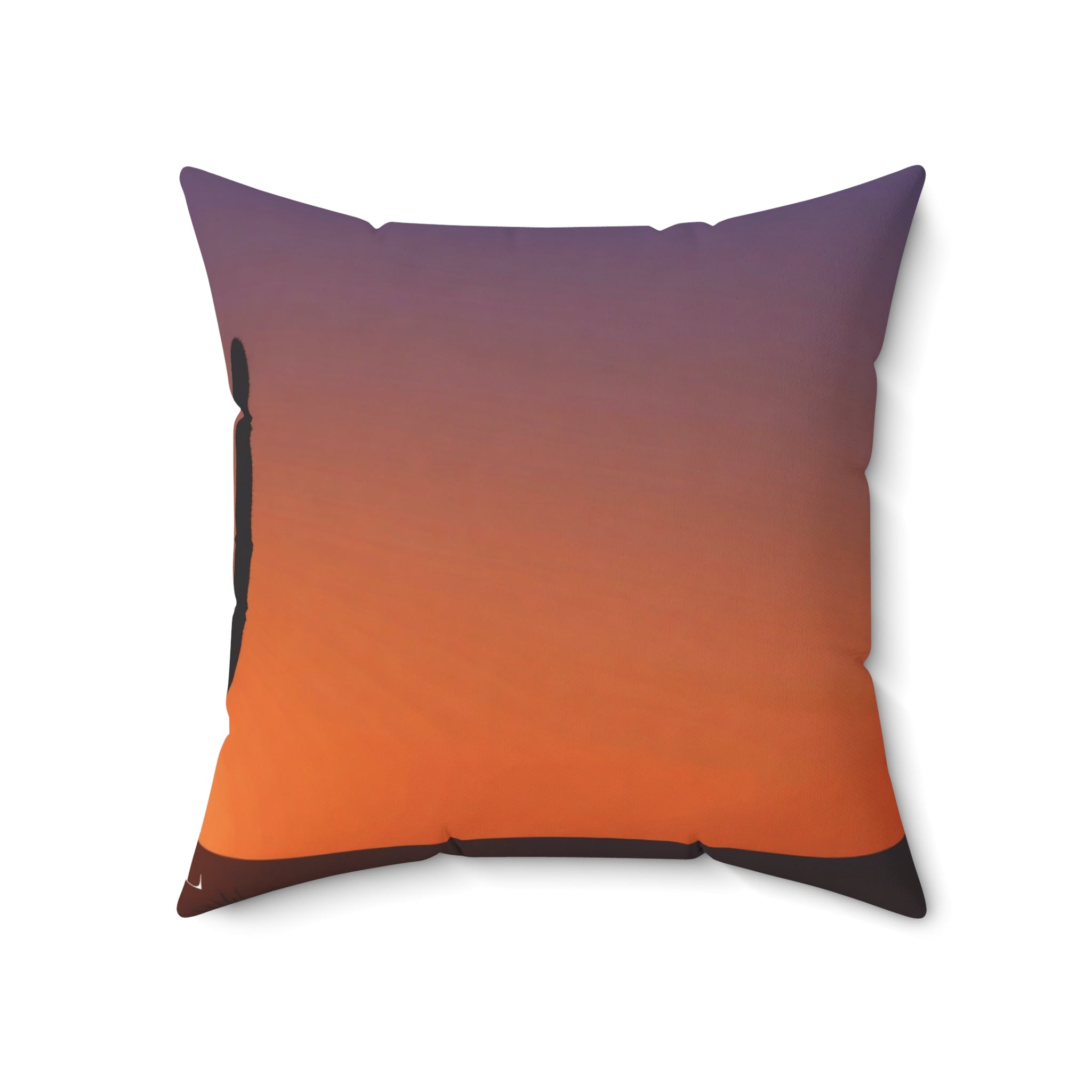 Sunset Gradient Square Pillow — Orange to Violet Sunset Decorative Throw Pillow