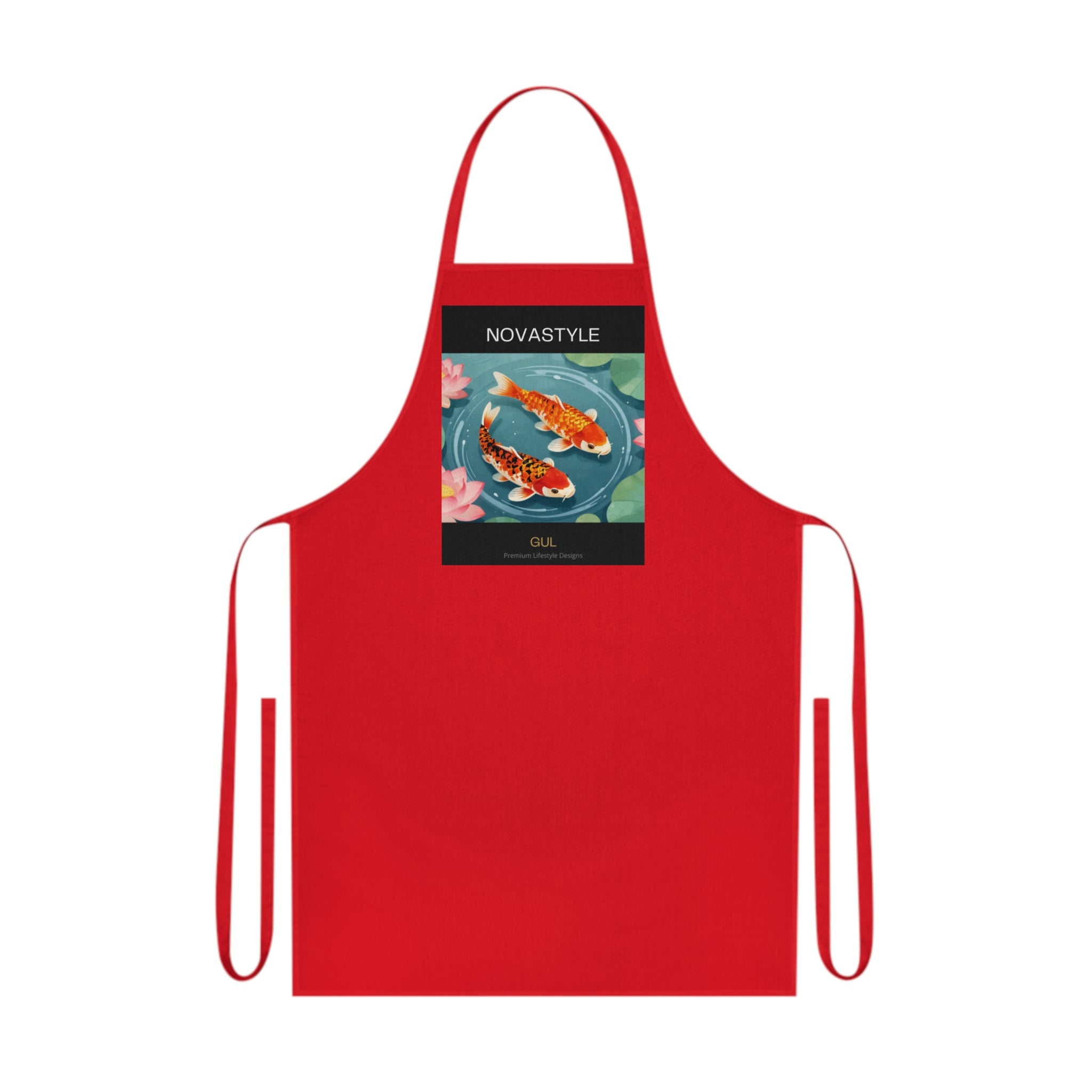 Koi Pond Cotton Apron — Artistic Fish Kitchen Apron