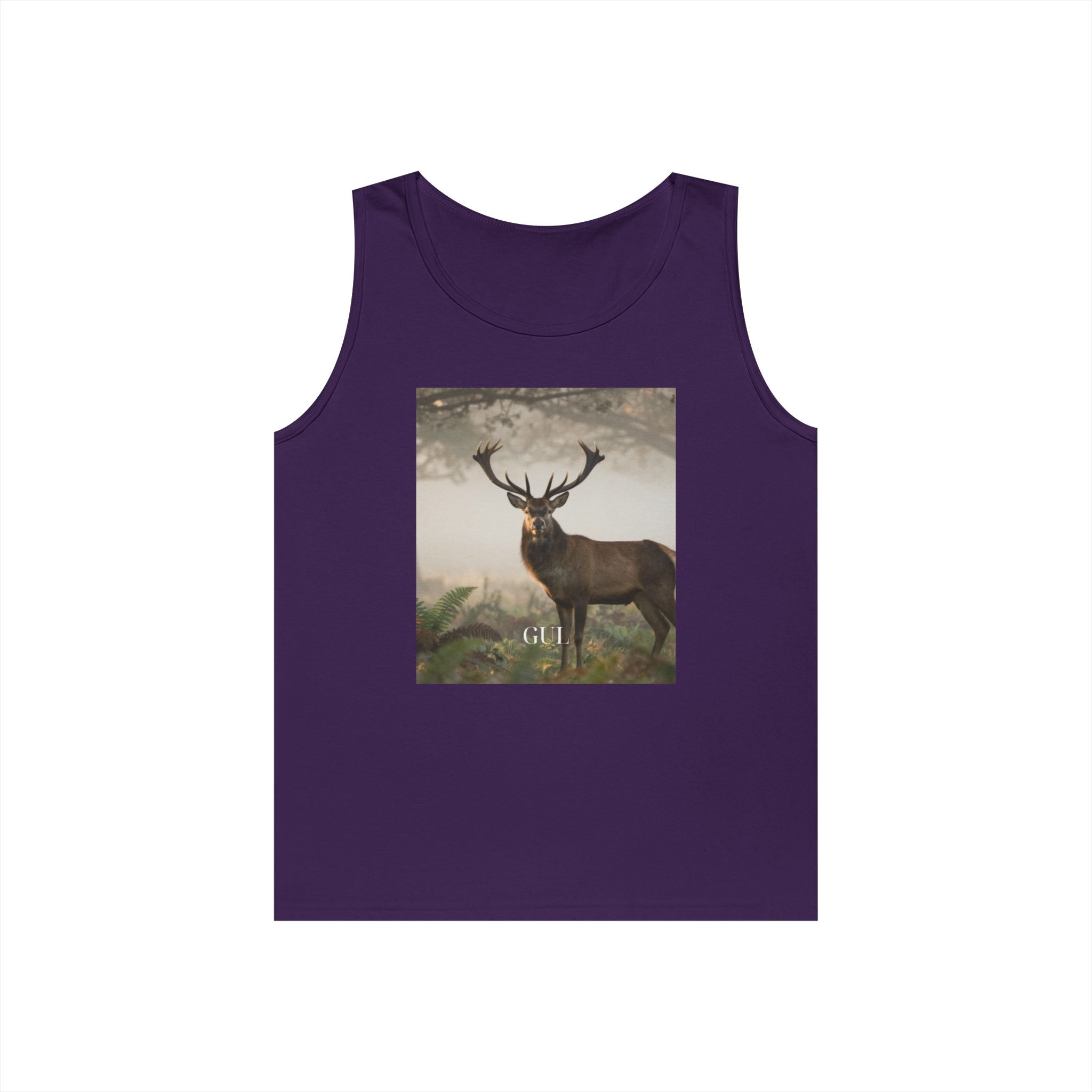 Deer & Cherry Blossom Art Tank Top — Nature Scene Graphic Tank