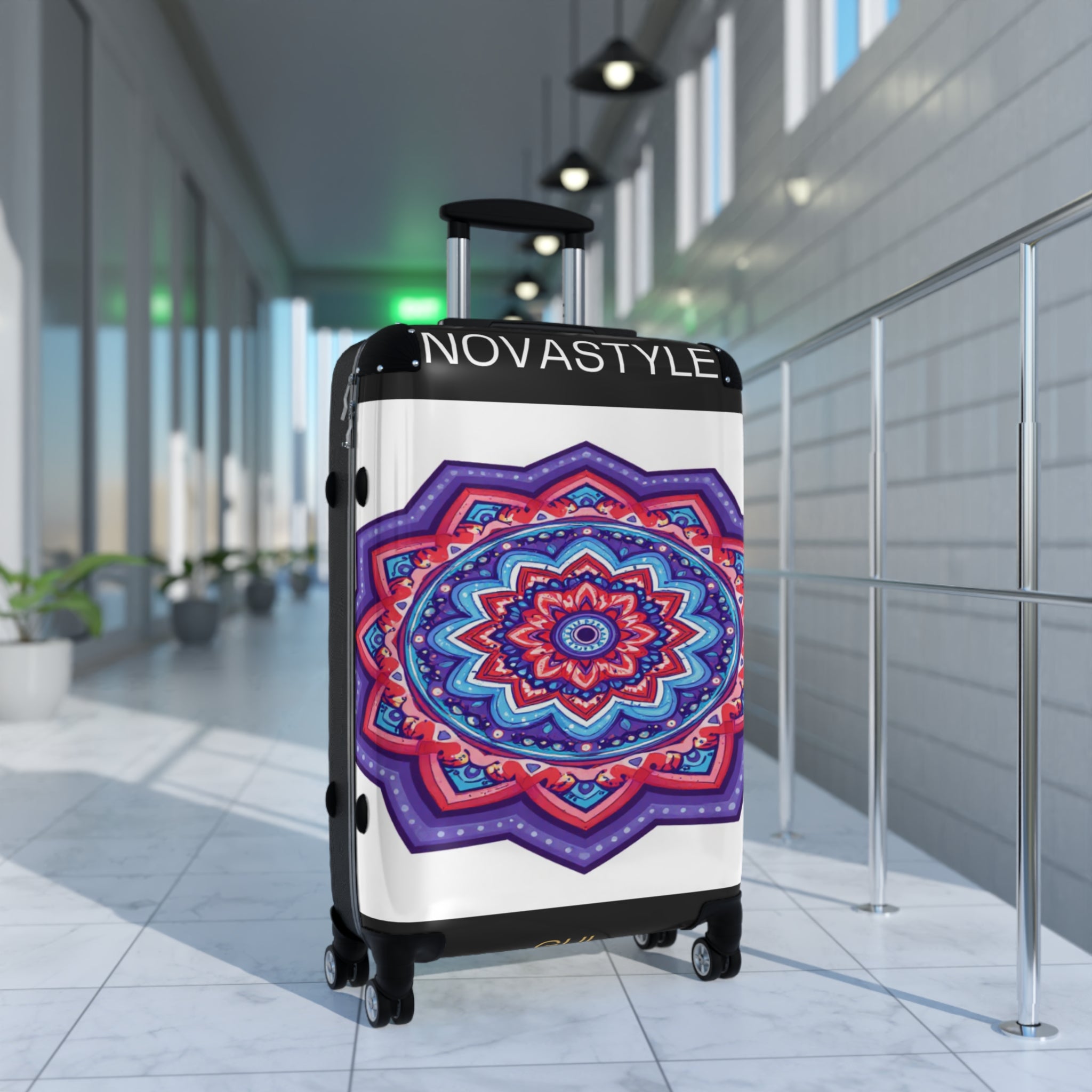 Mandala Travel Suitcase – Colorful Boho Carry-On Luggage