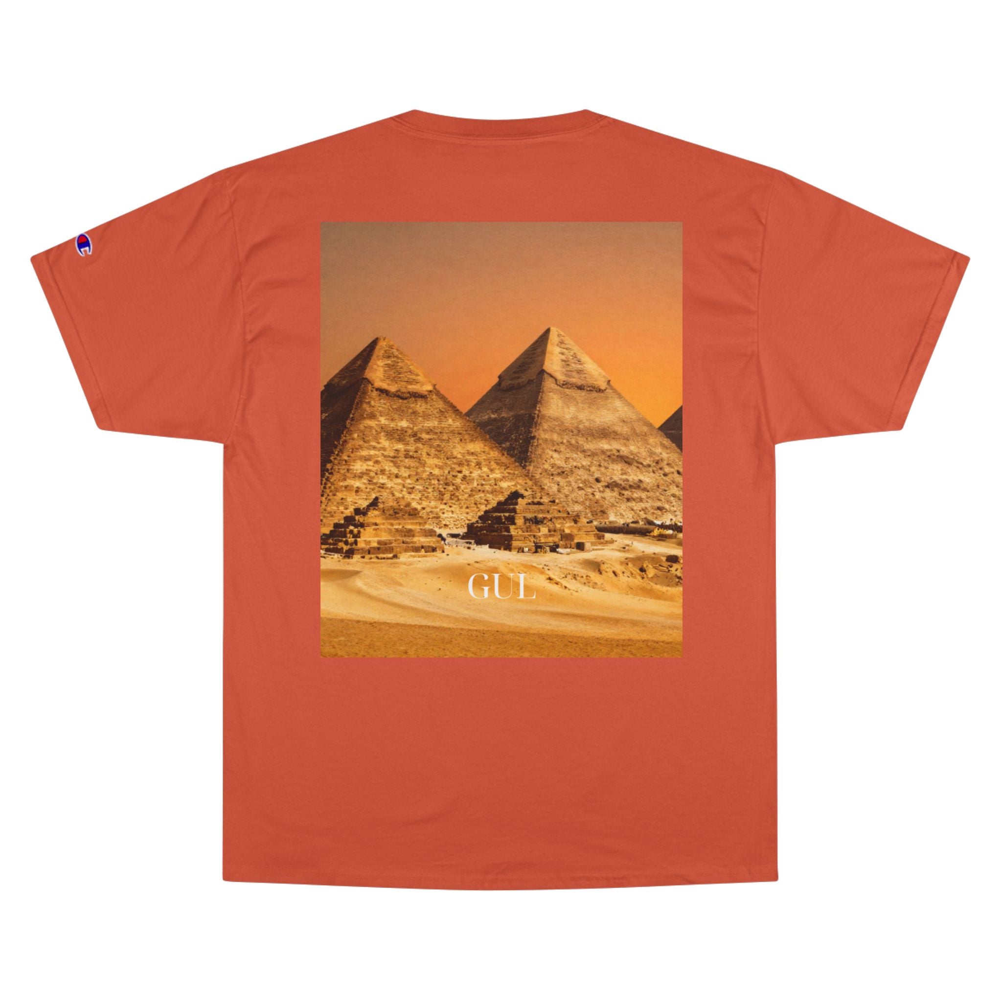 Champion Graphic T‑Shirt — Succulent & Pyramid Photo Print Tee