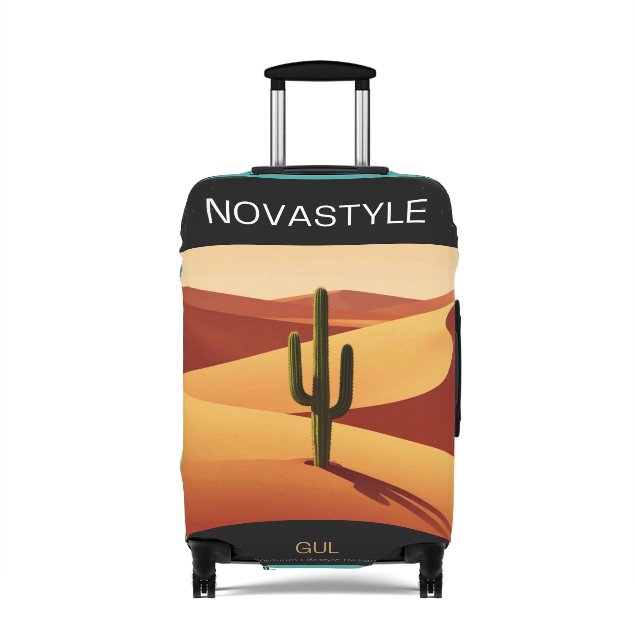 Desert & Hot Air Balloon Luggage Cover – Scenic Travel Suitcase Protector