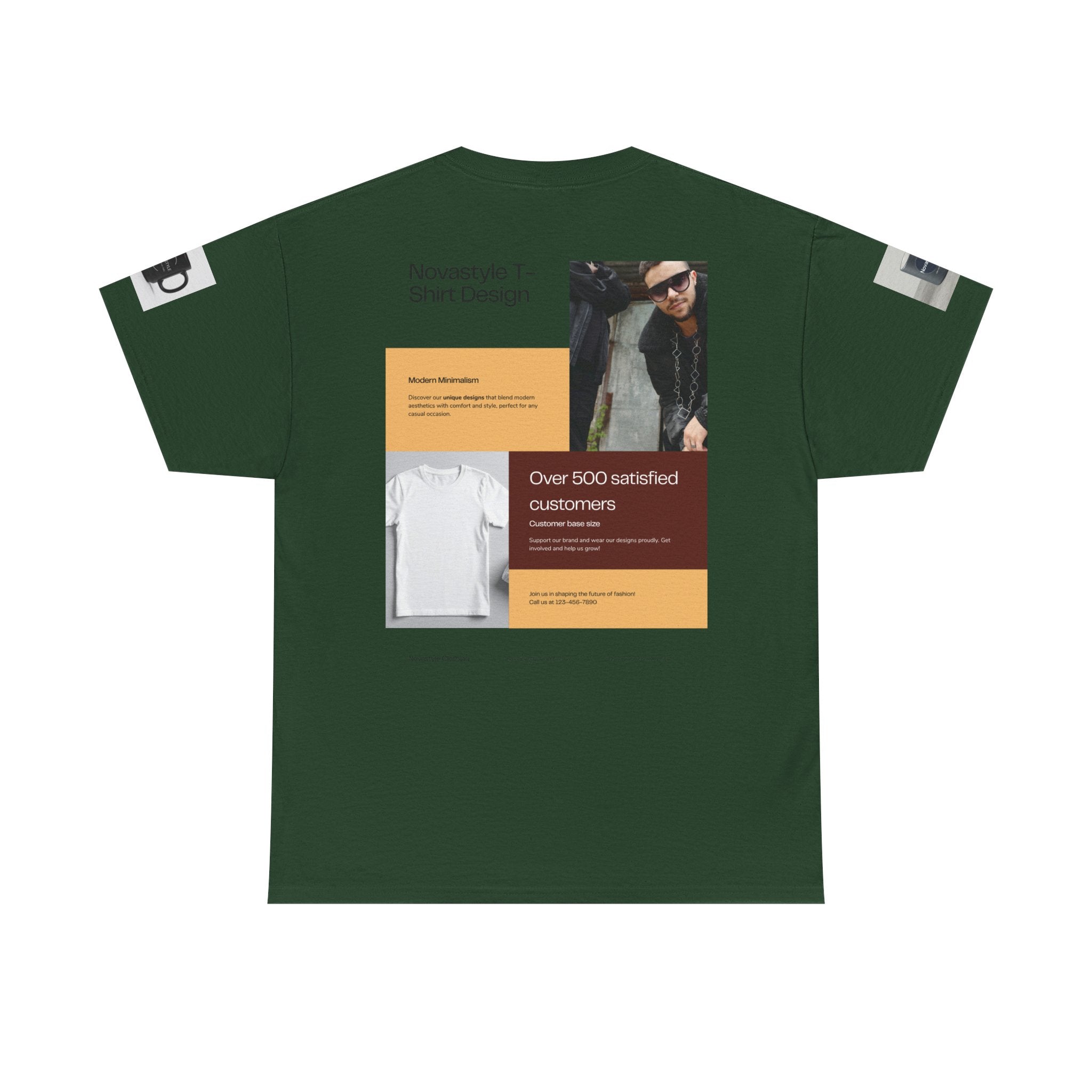 Graphic Tee — Novastyle Minimal Logo & Poster Print T-Shirt