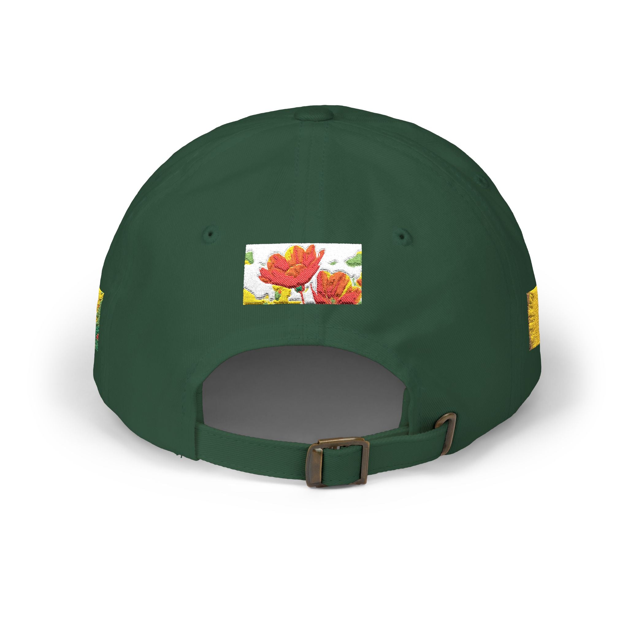 Floral Patch Dad Cap — Colorful Poppy Garden Embroidered Baseball Hat