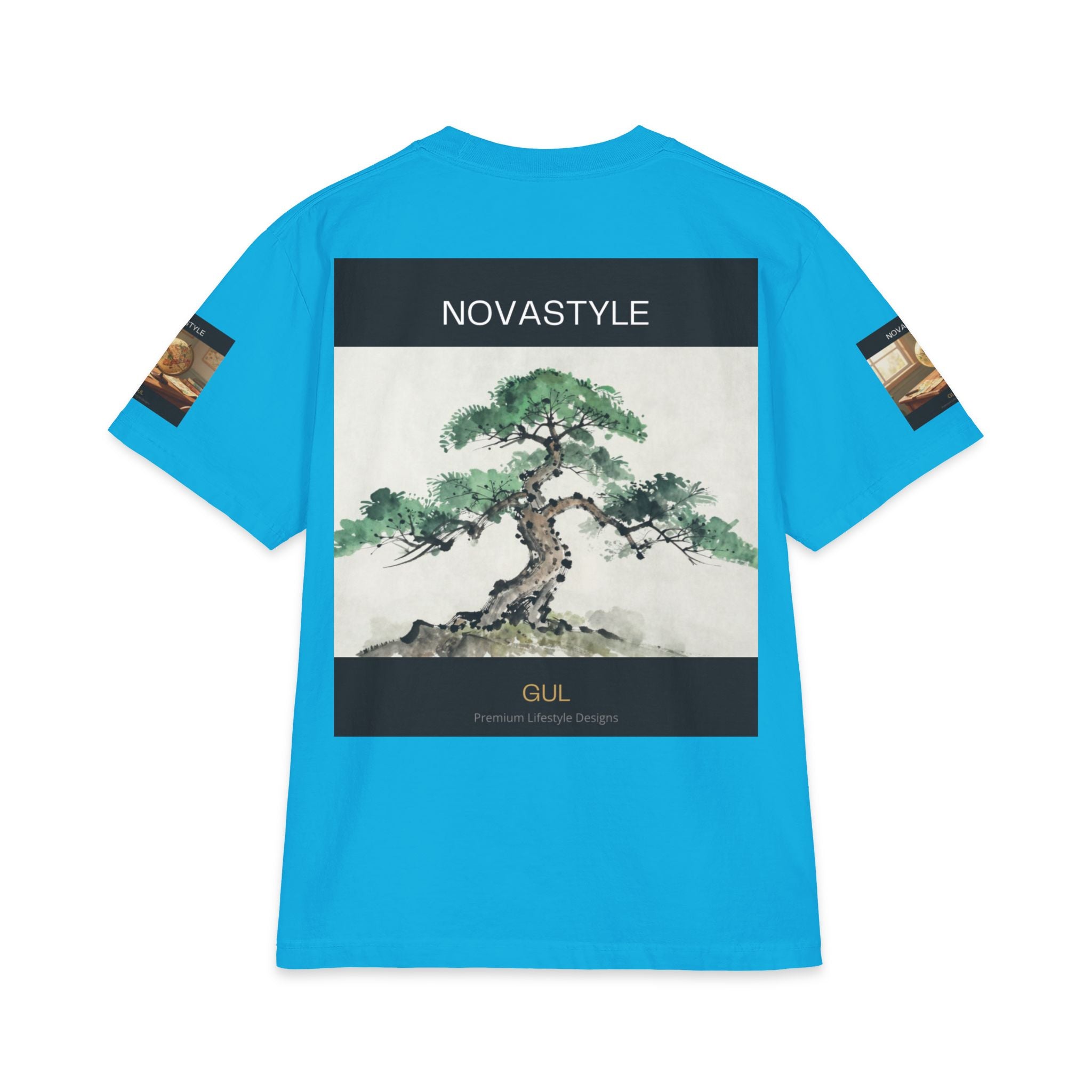T-Shirt — NOVASTYLE Colorful Mandala & Bonsai Graphic Tee