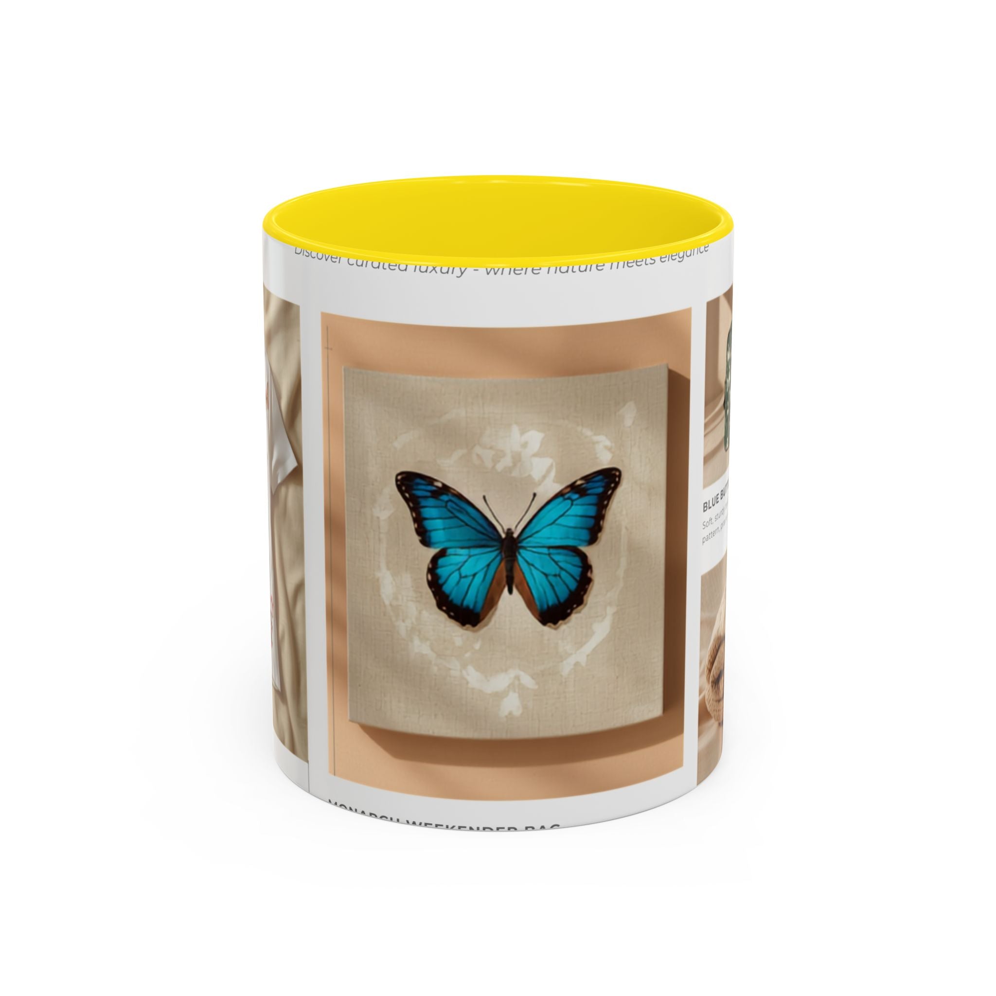 Butterfly Accent Coffee Mug — Blue Butterfly Collage 11/15oz