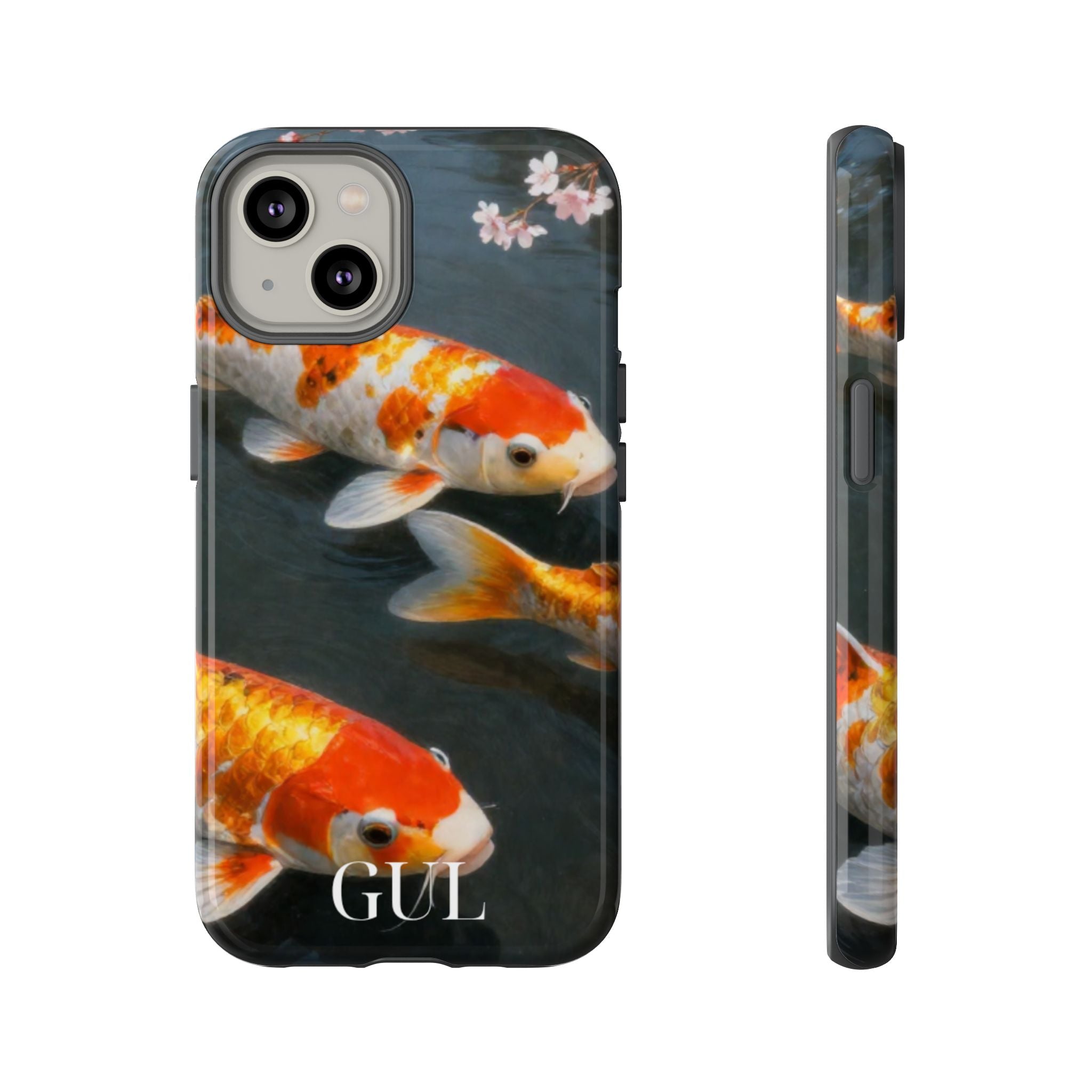 Koi Fish Tough Phone Case — Floral Pond Design