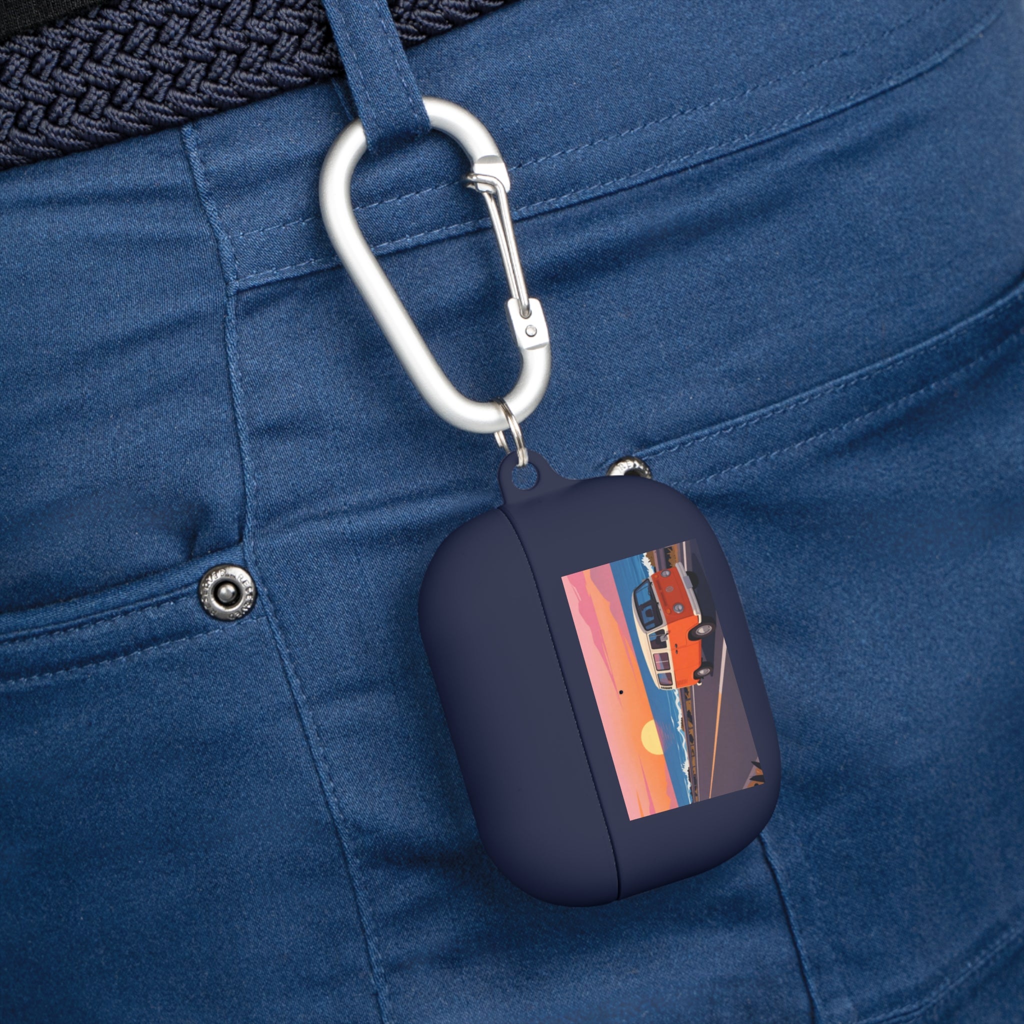 AirPods Case — Retro Sunset Van & Forest Deer Prints