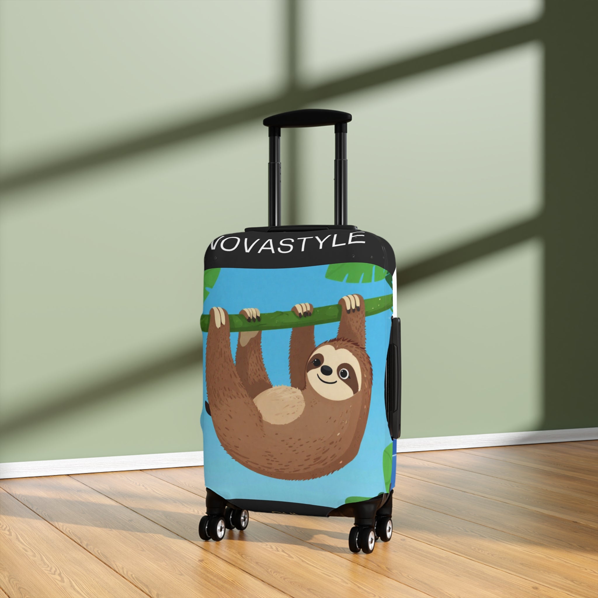 Cute Sloth Luggage Cover – Blue Mountain Travel Protector