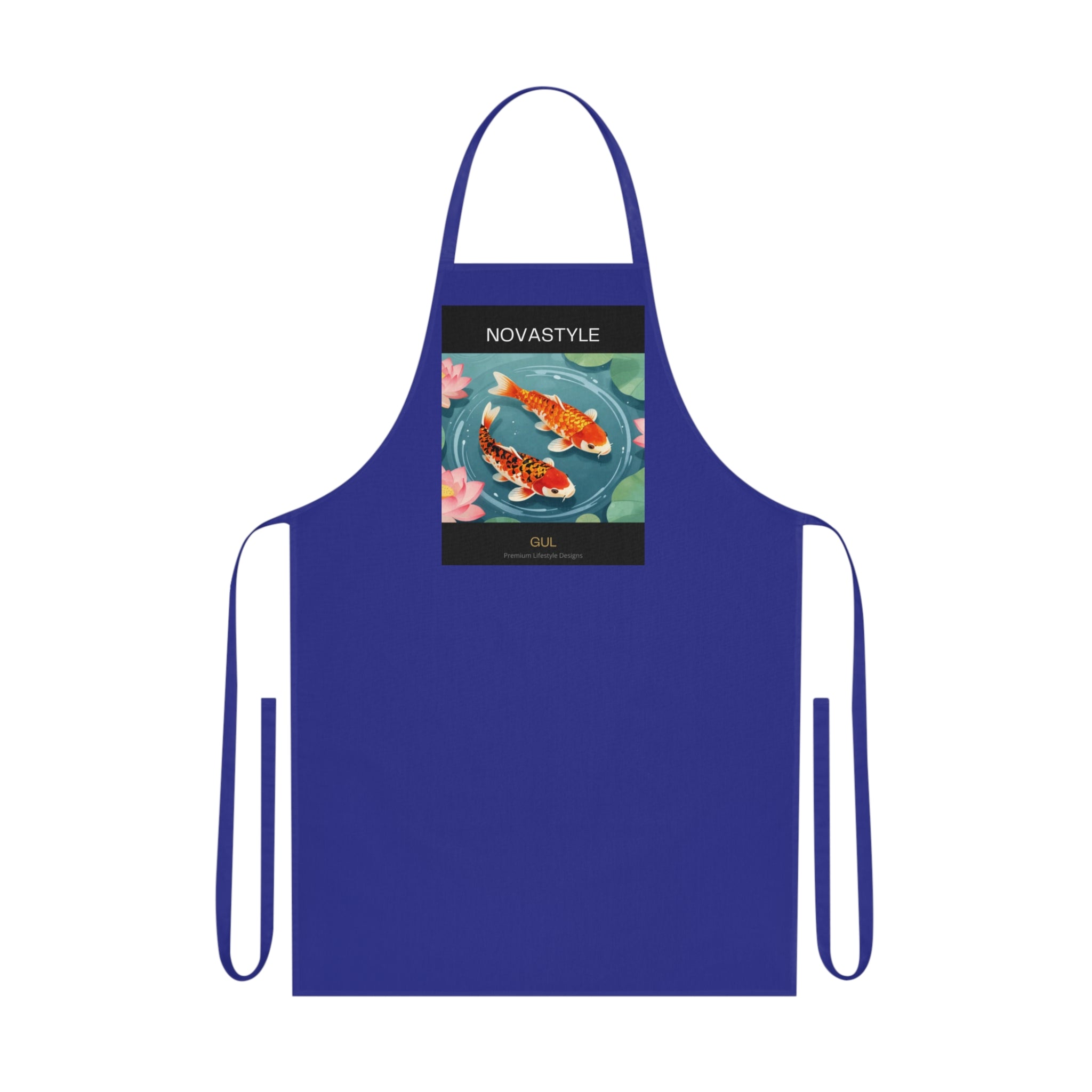 Koi Pond Cotton Apron — Artistic Fish Kitchen Apron