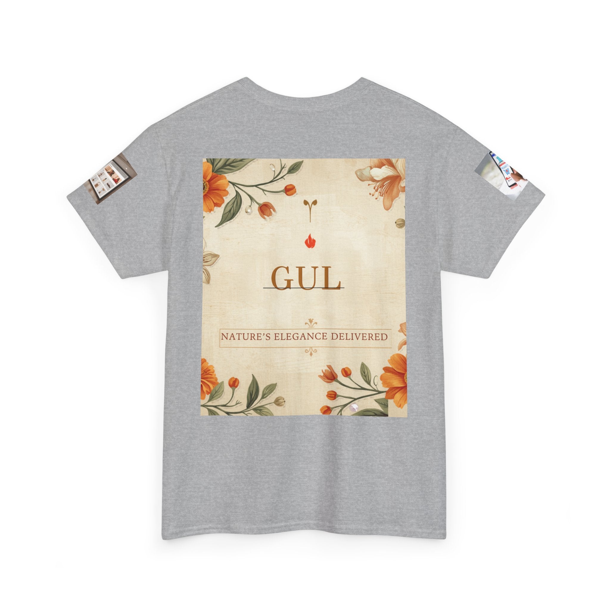 Floral Graphic Tee — GUL Botanical Print Cotton Shirt