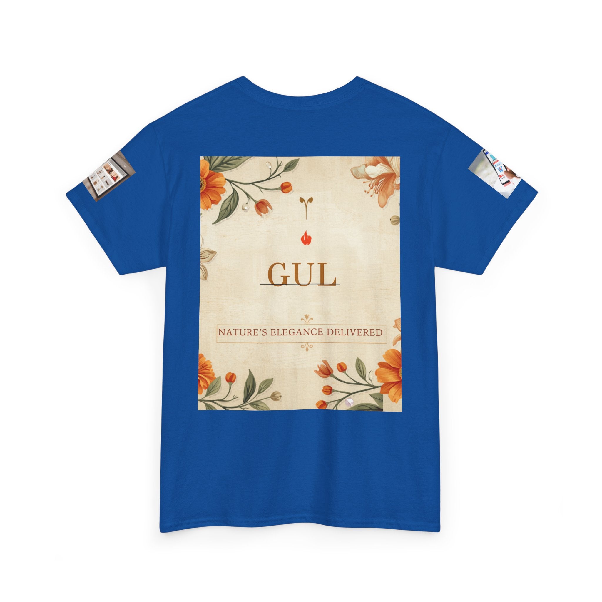 Floral Graphic Tee — GUL Botanical Print Cotton Shirt