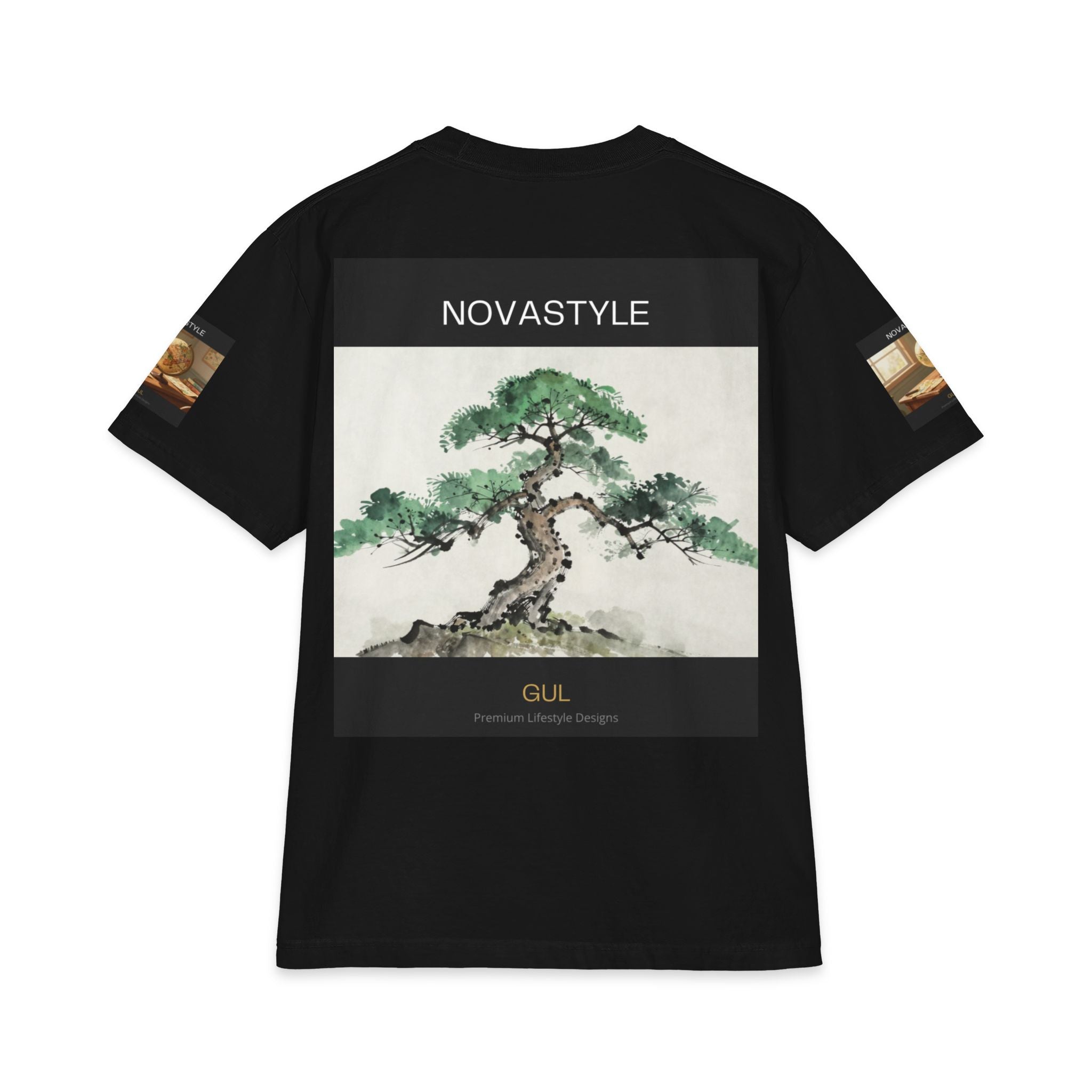 T-Shirt — NOVASTYLE Colorful Mandala & Bonsai Graphic Tee