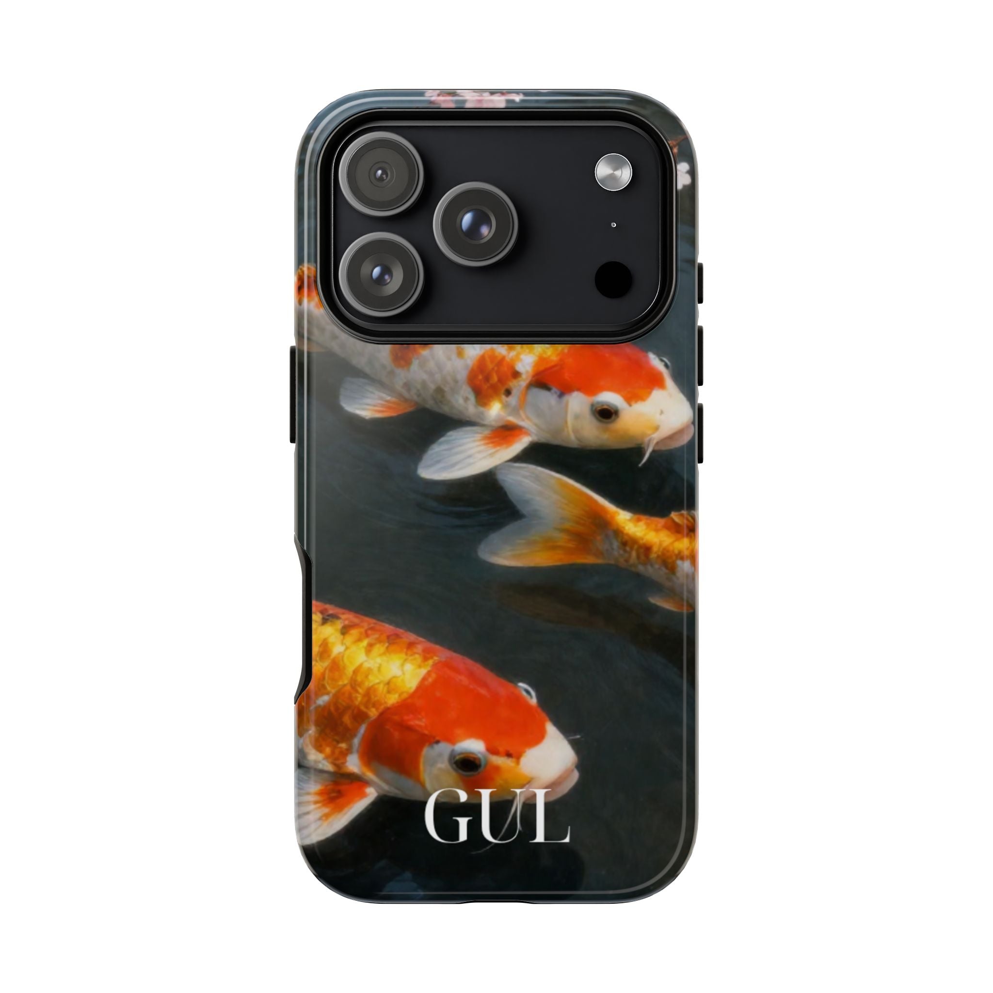 Koi Fish Tough Phone Case — Floral Pond Design
