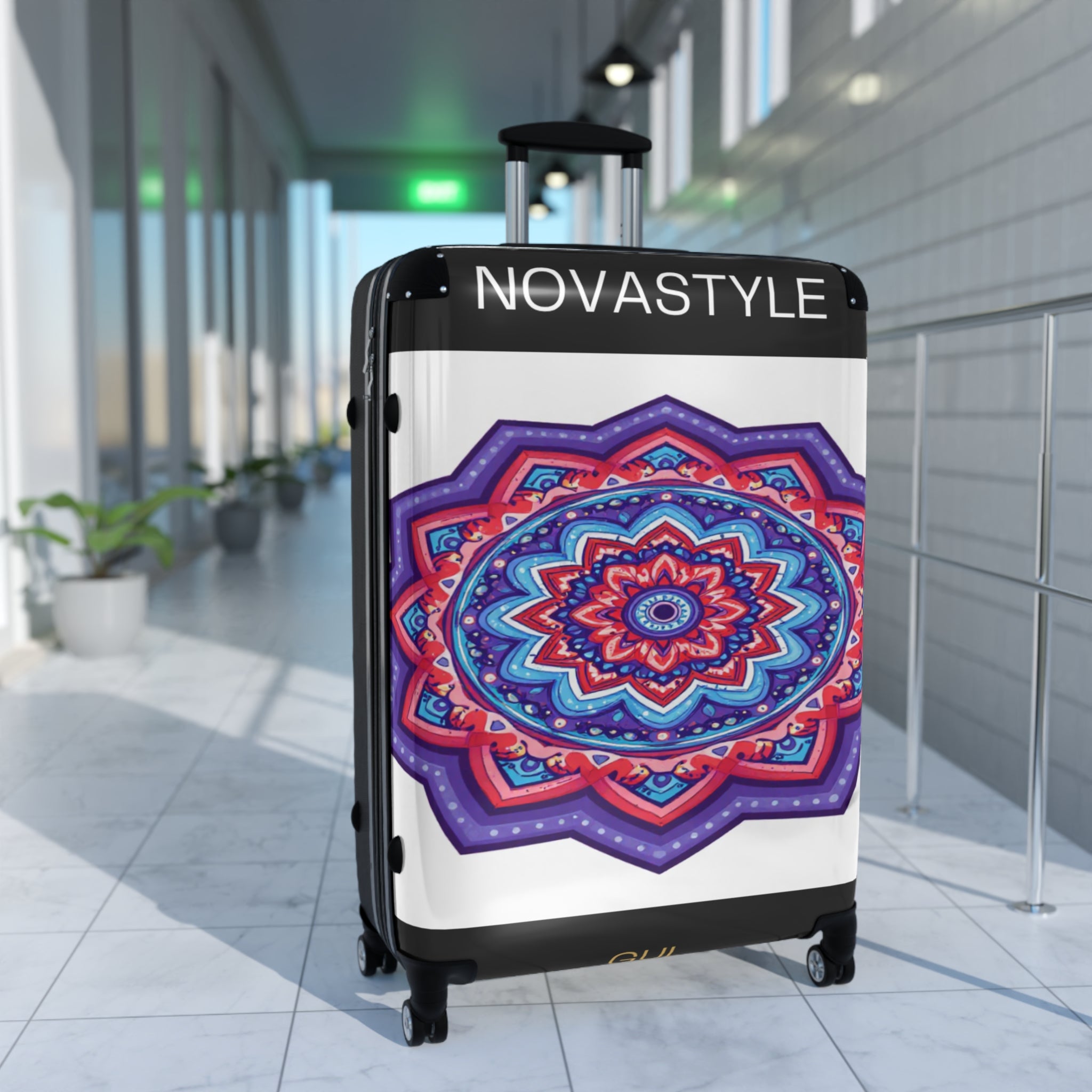 Mandala Travel Suitcase – Colorful Boho Carry-On Luggage