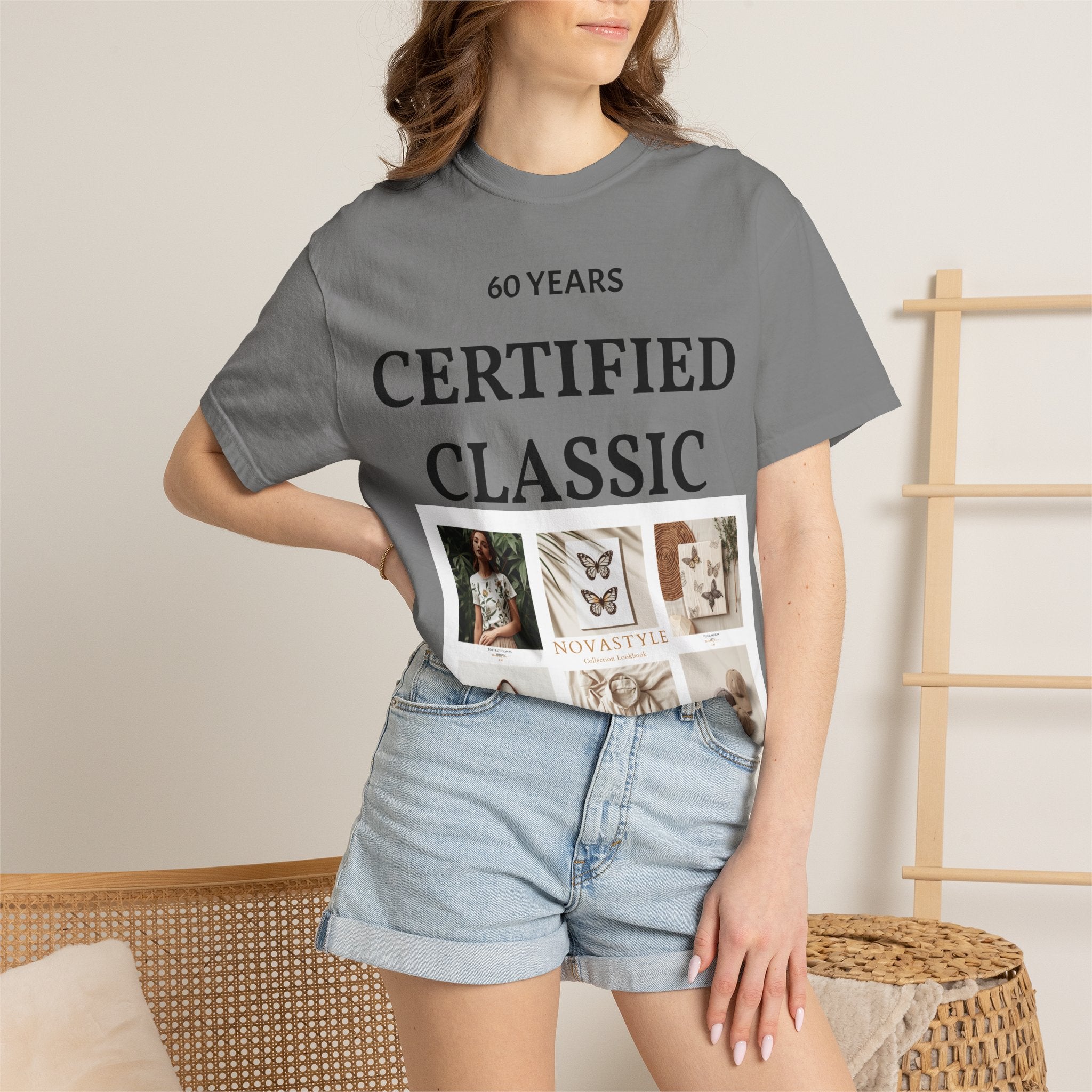 Certified Classic 60 Years T-Shirt – Vintage Collage Home & Lifestyle Tee
