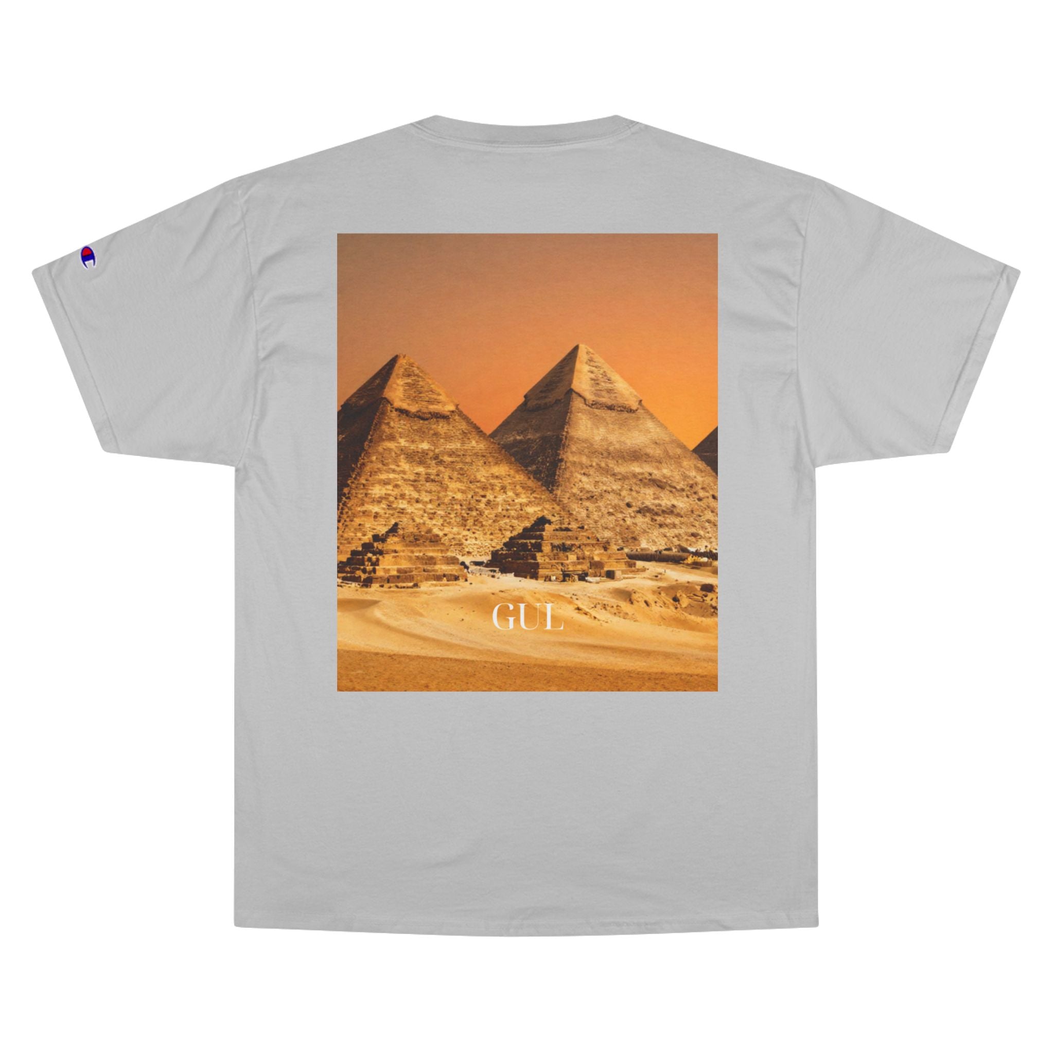 Champion Graphic T‑Shirt — Succulent & Pyramid Photo Print Tee