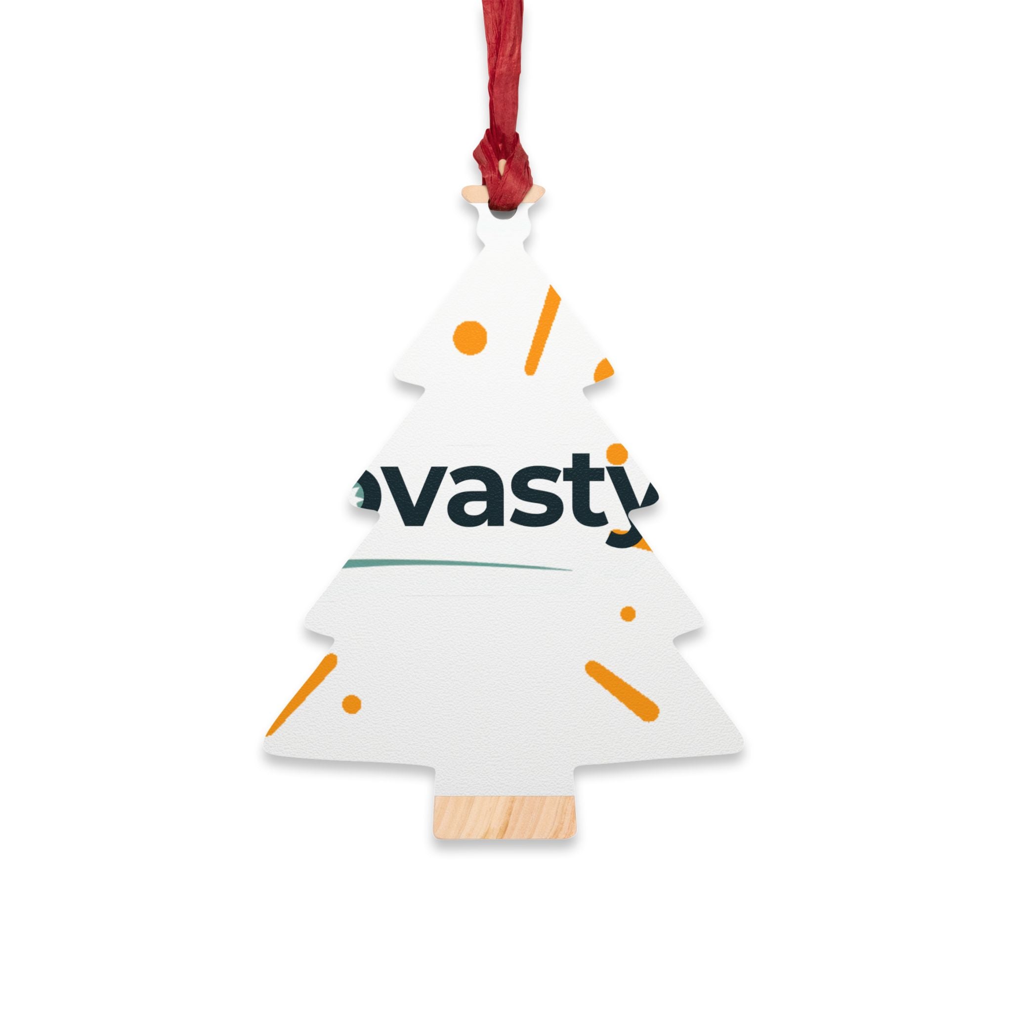 Bell-Shaped Wooden Ornament — Minimal Logo & Illustration Holiday Decoration