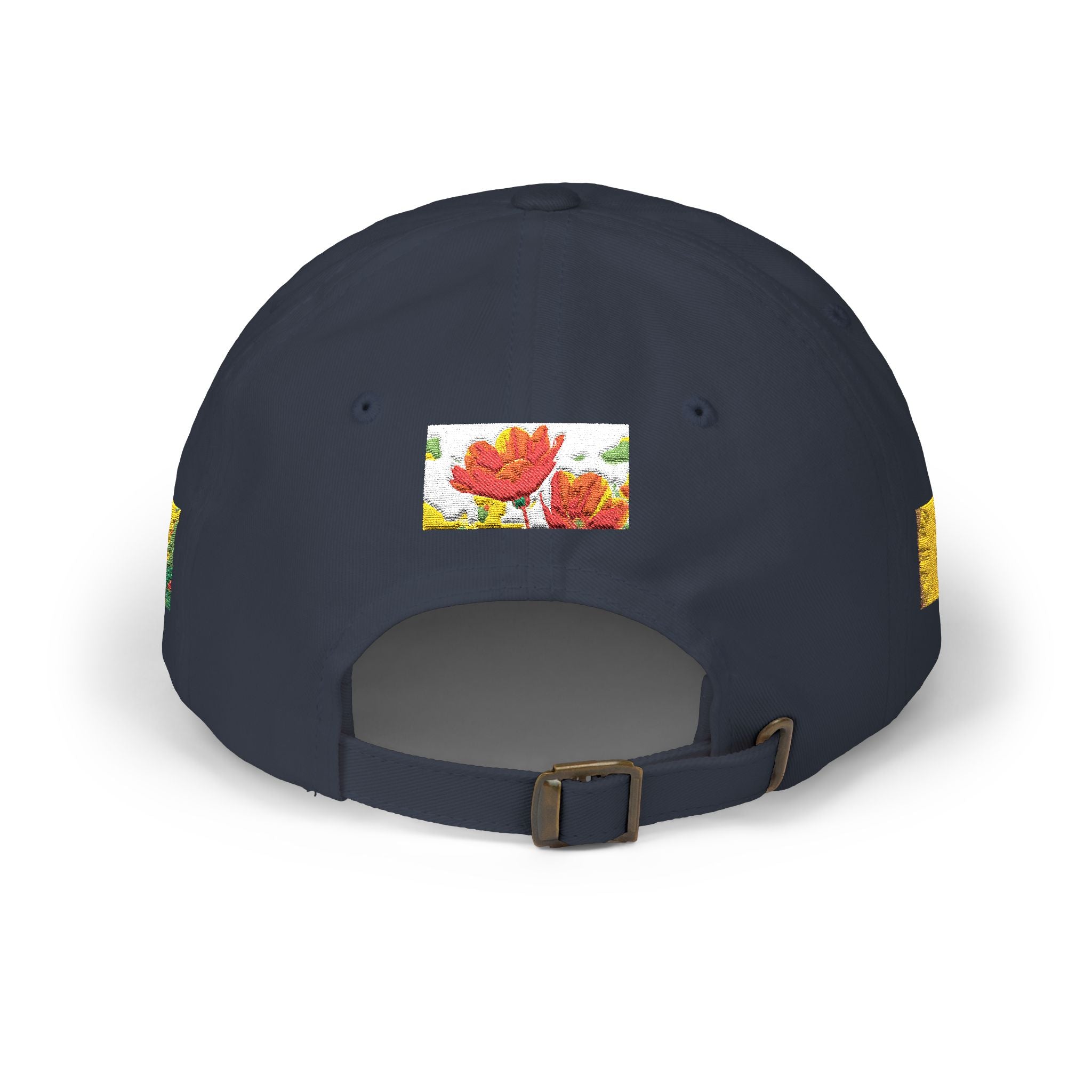Floral Patch Dad Cap — Colorful Poppy Garden Embroidered Baseball Hat