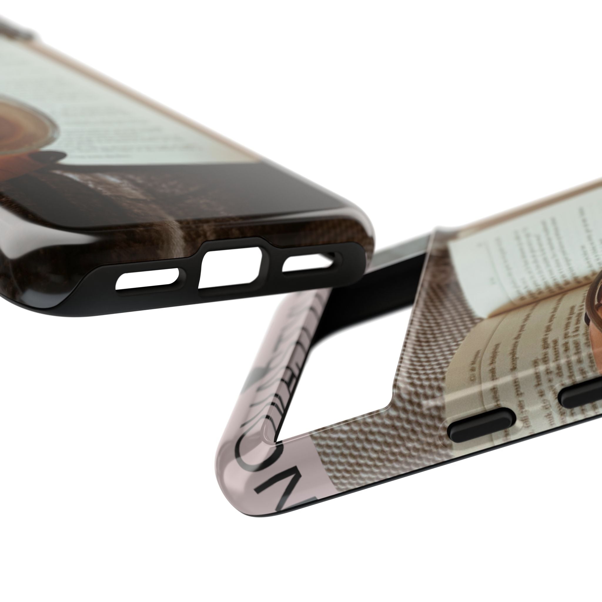 Cozy Reading Phone Case — Coffee & Book Protective Cover