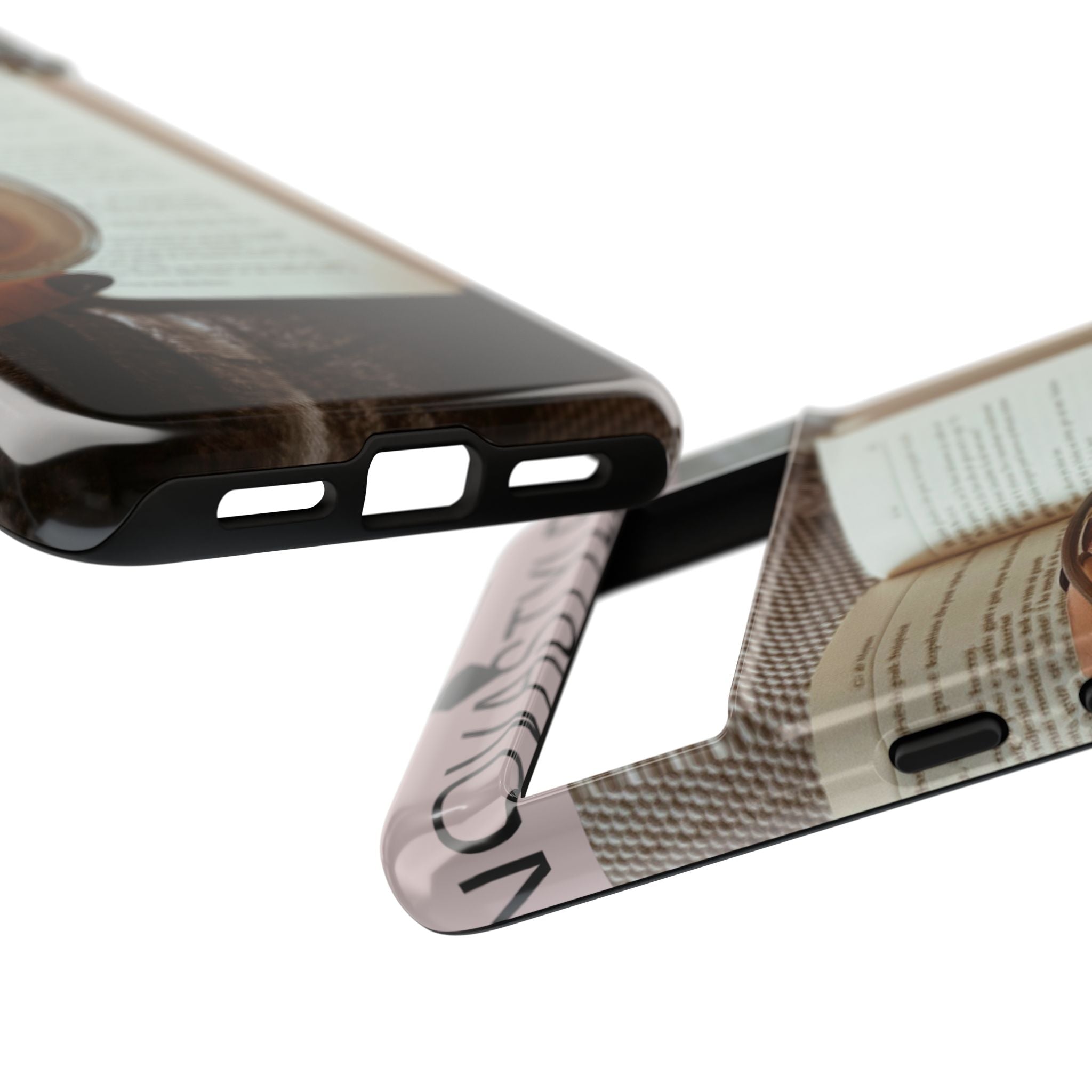 Cozy Reading Phone Case — Coffee & Book Protective Cover