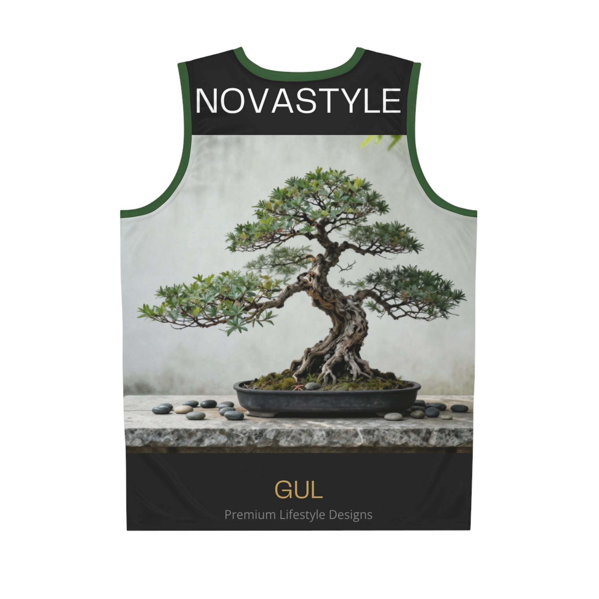 Scenic Hot Air Balloon & Bonsai All-Over Print Basketball Jersey