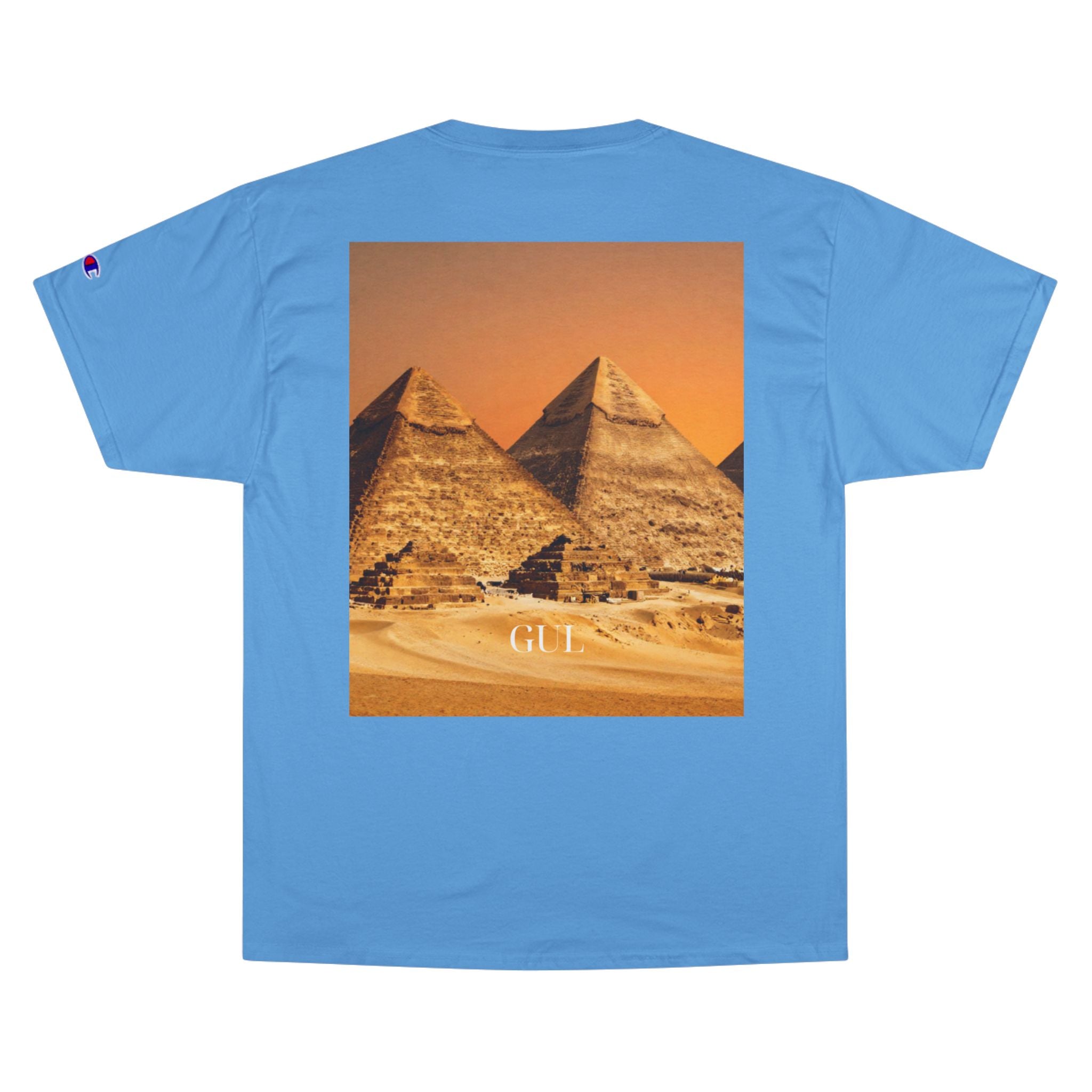 Champion Graphic T‑Shirt — Succulent & Pyramid Photo Print Tee