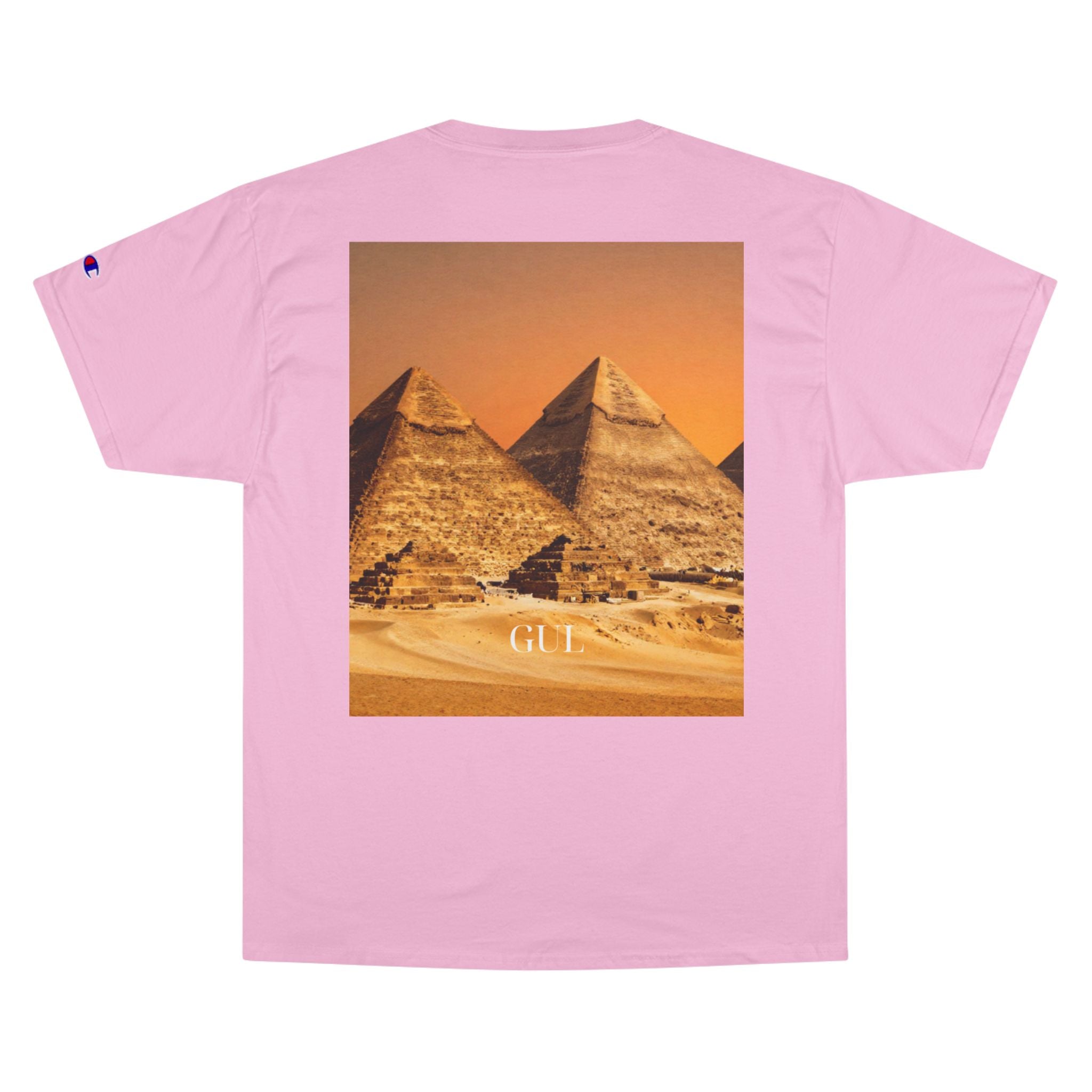 Champion Graphic T‑Shirt — Succulent & Pyramid Photo Print Tee