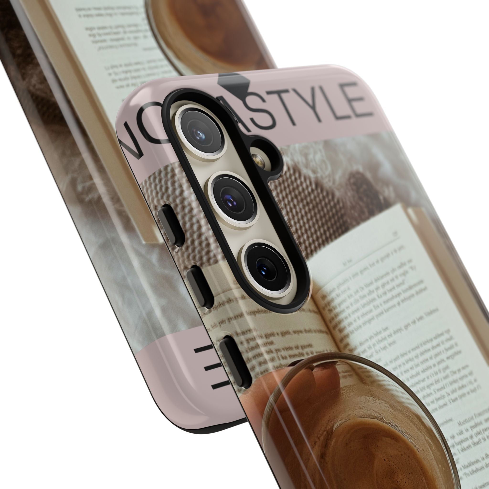 Cozy Reading Phone Case — Coffee & Book Protective Cover