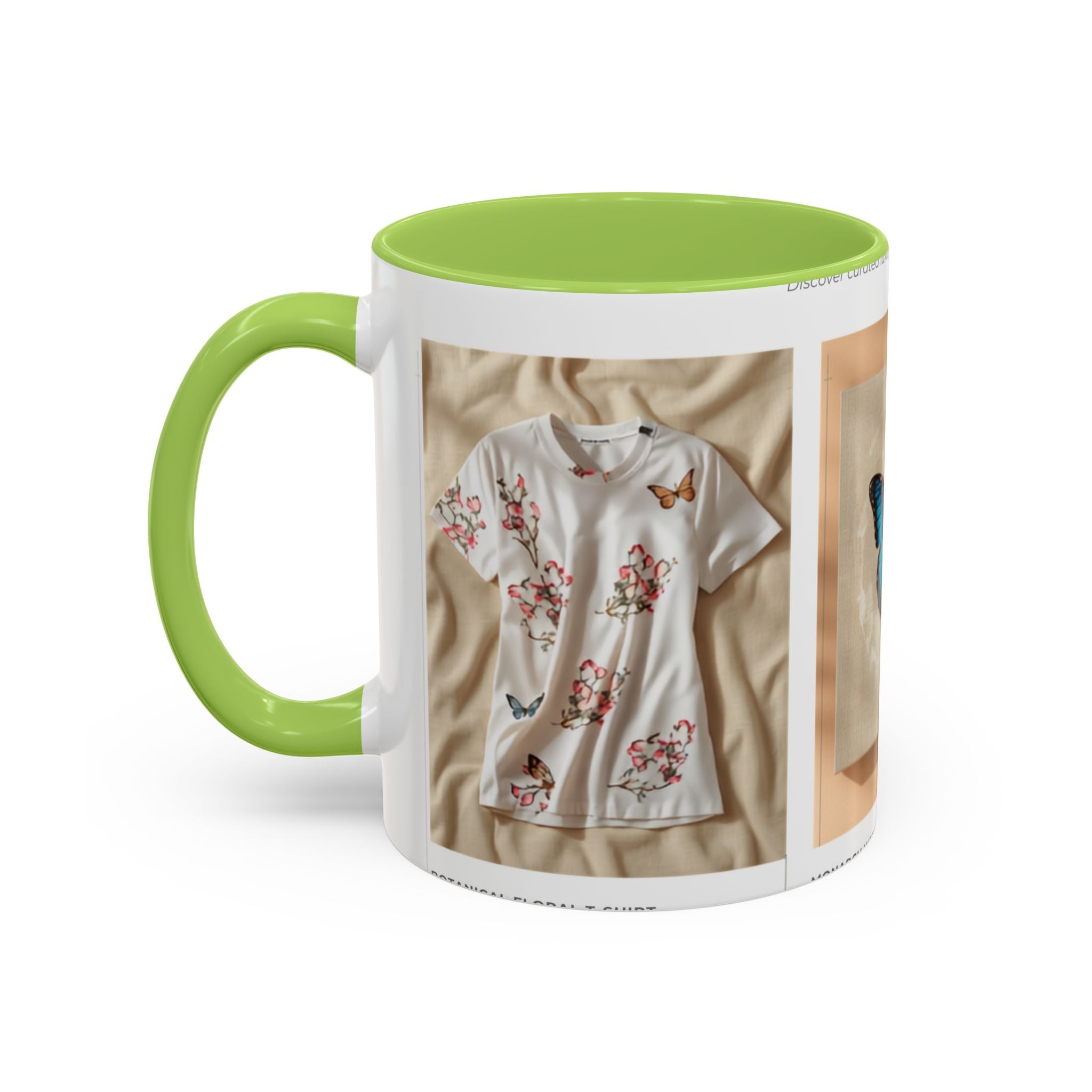 Butterfly Accent Coffee Mug — Blue Butterfly Collage 11/15oz