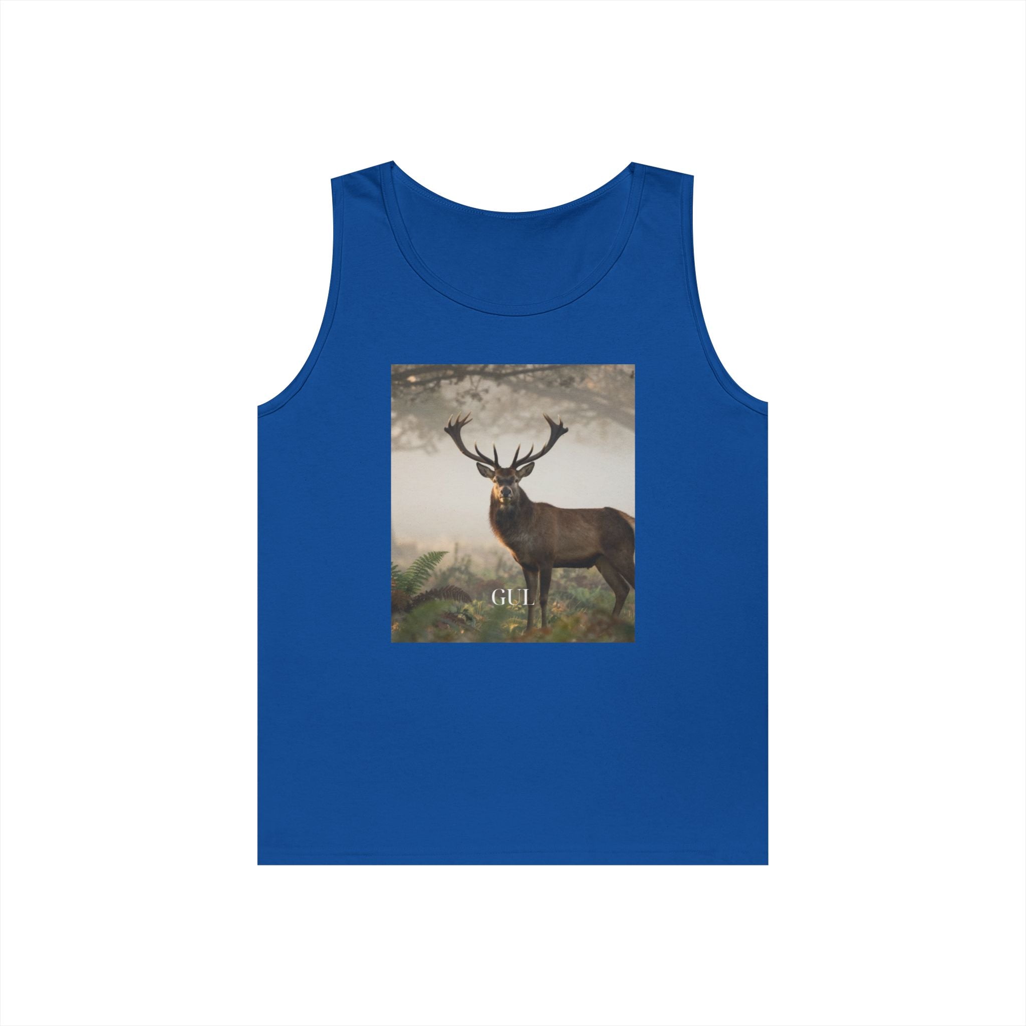 Deer & Cherry Blossom Art Tank Top — Nature Scene Graphic Tank